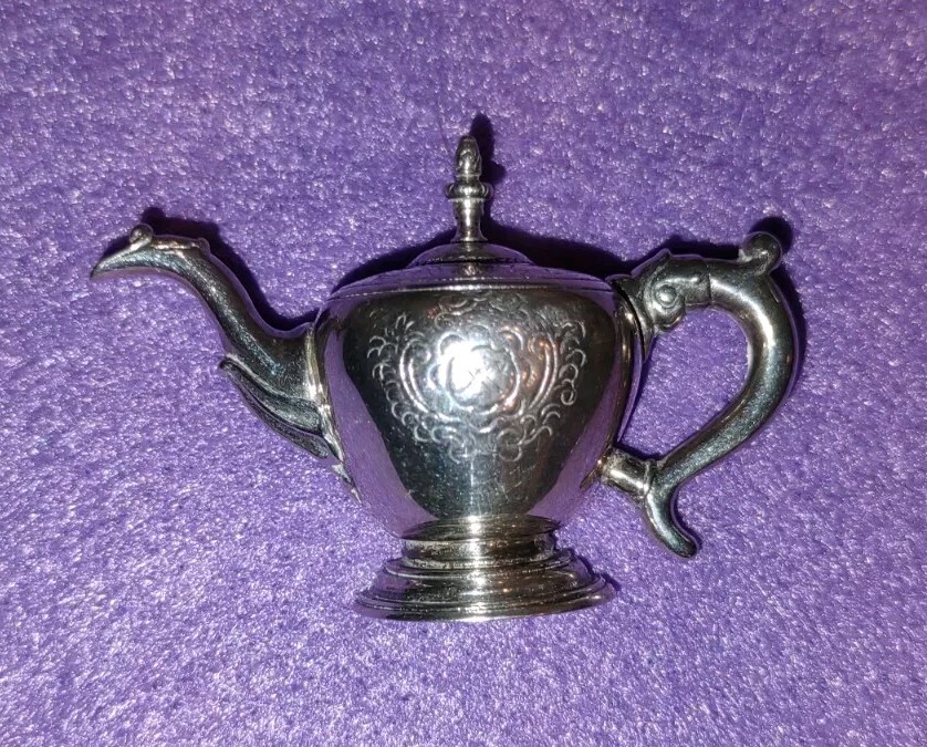 Vintage Sterling Silver Revere Teapot Pin Boston Museum Of Fine Arts
