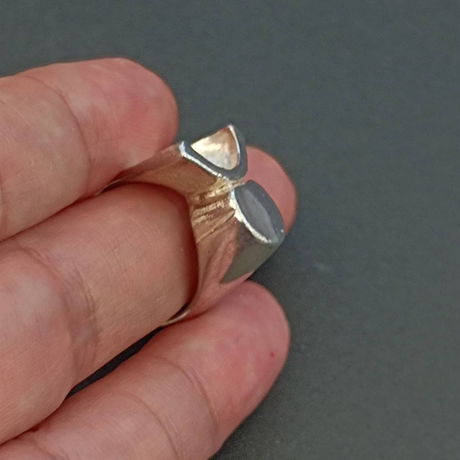VTG Sterling Silver Ring Brutalist Modernist Sculptural Abstract Artisan OOAK 7