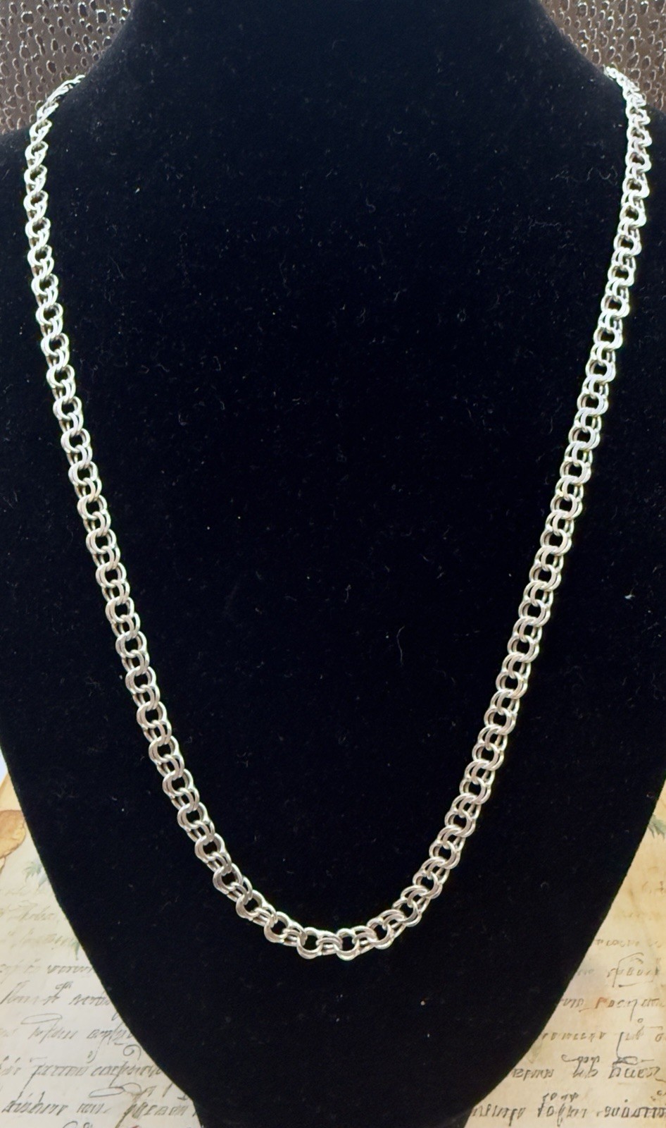 Beautiful 925 Sterling Silver Italian Chain – 22″ – 55.8 cm – Vintage – #2020