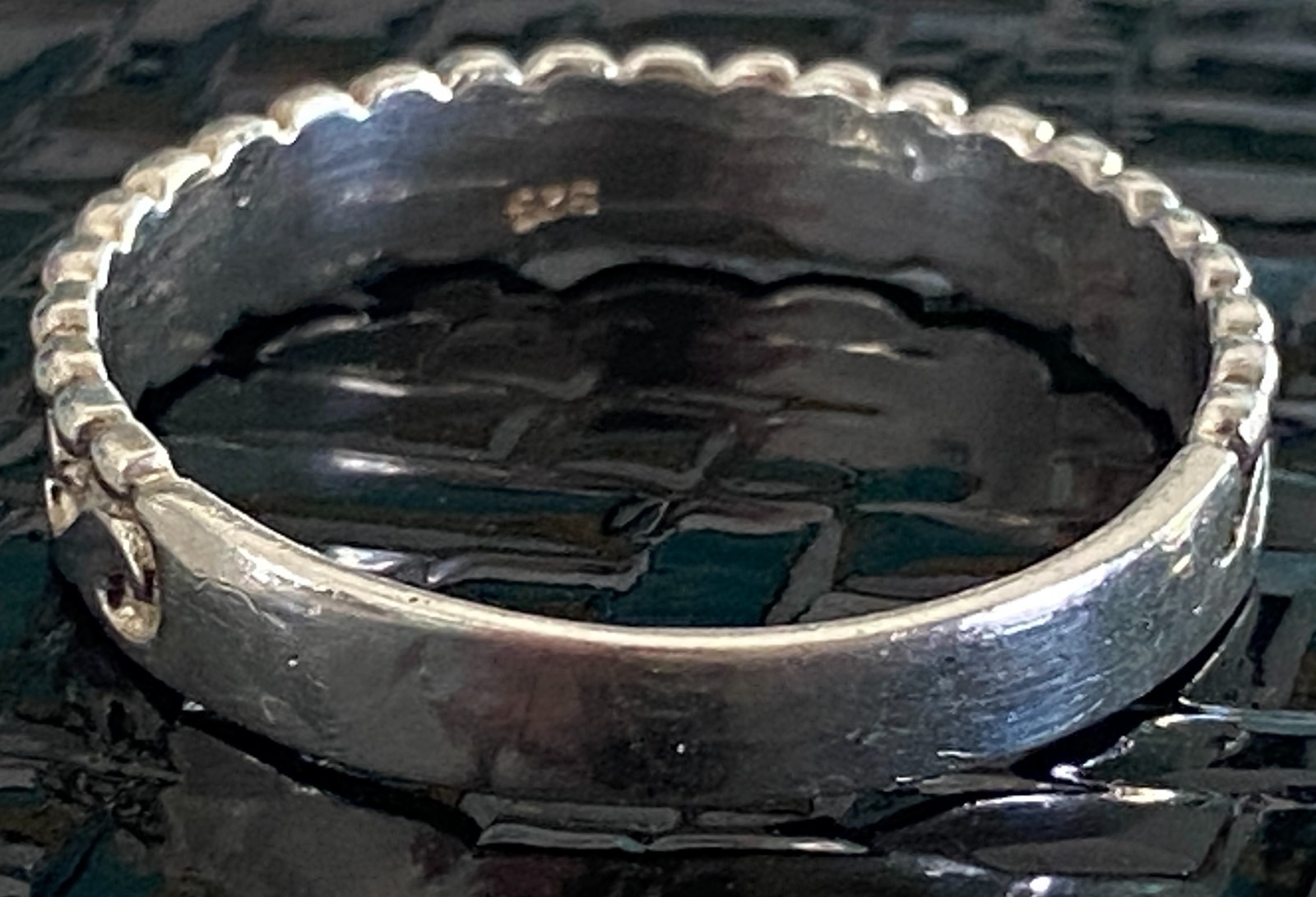 Wave Ring Sterling Silver 925 Size 9 Band 2.18g Vintage