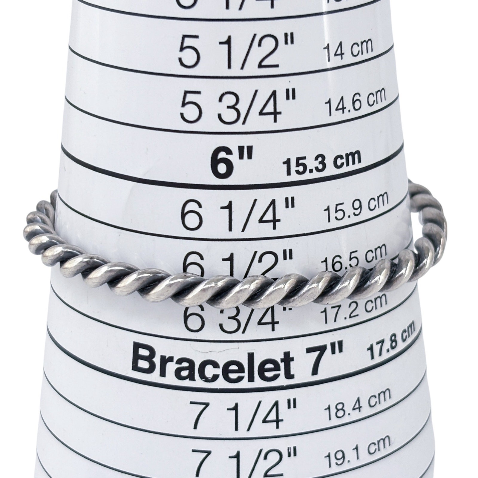 Southwest Twisted Wire Cuff Bracelet | Vintage Sterling Silver 925 | 6.5″