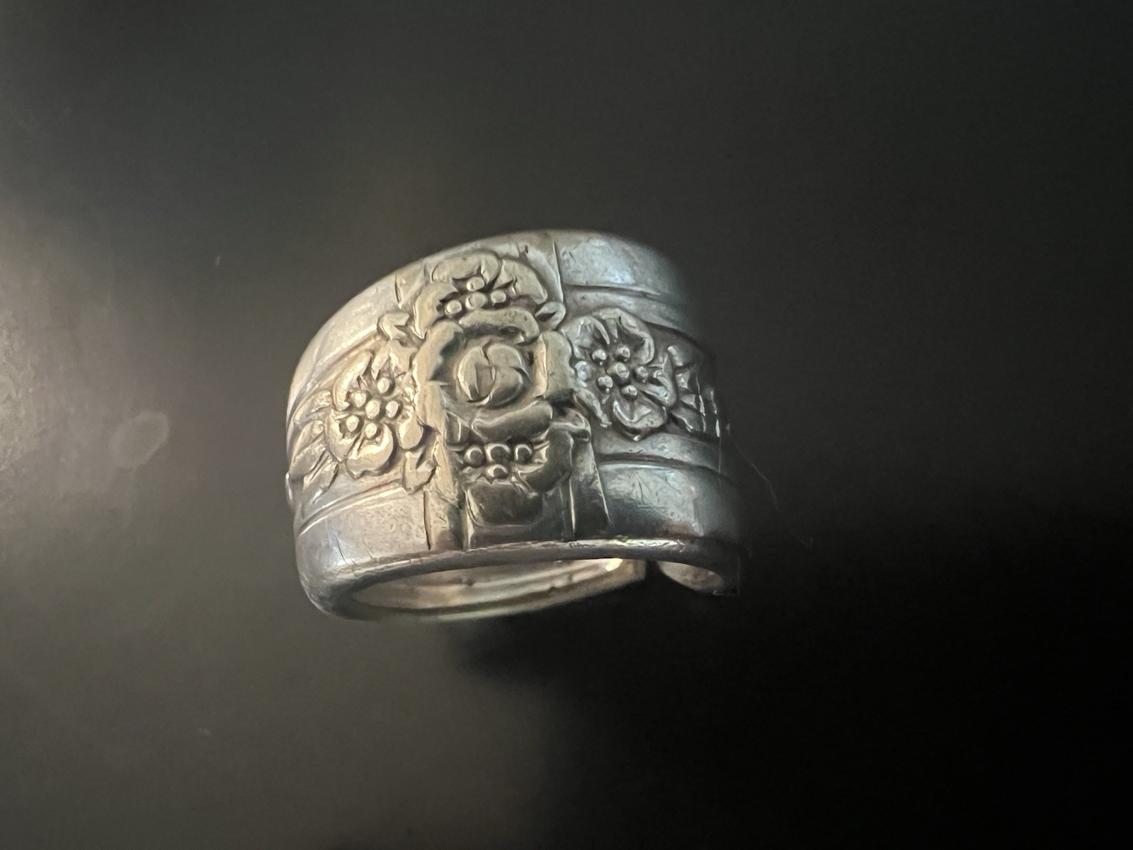 Vintage Silver Plated Spoon Ring size 8