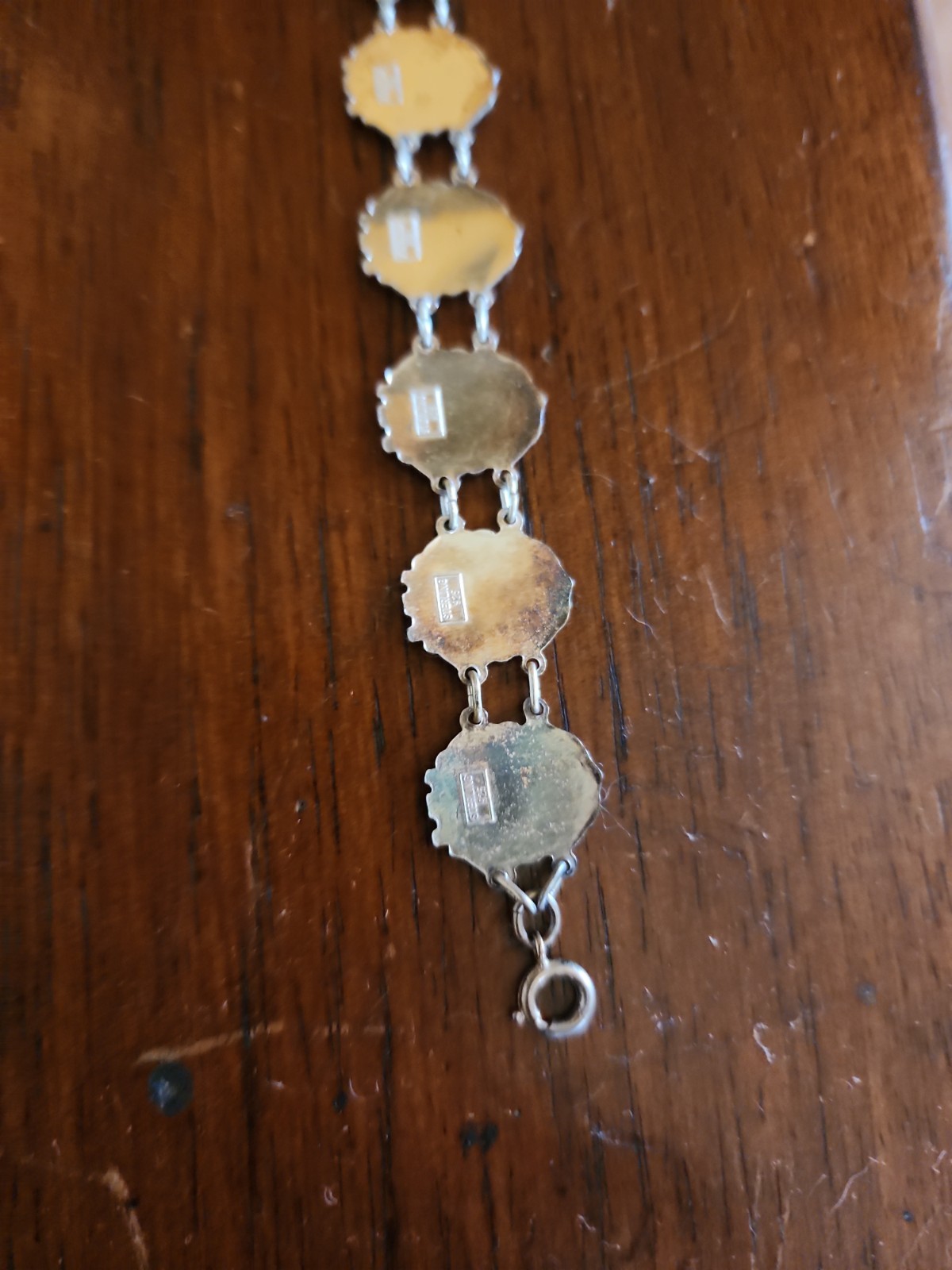 Vintage German Sterling Enamel City Shields Link Bracelet,60’s,Silver,Europe,WOW