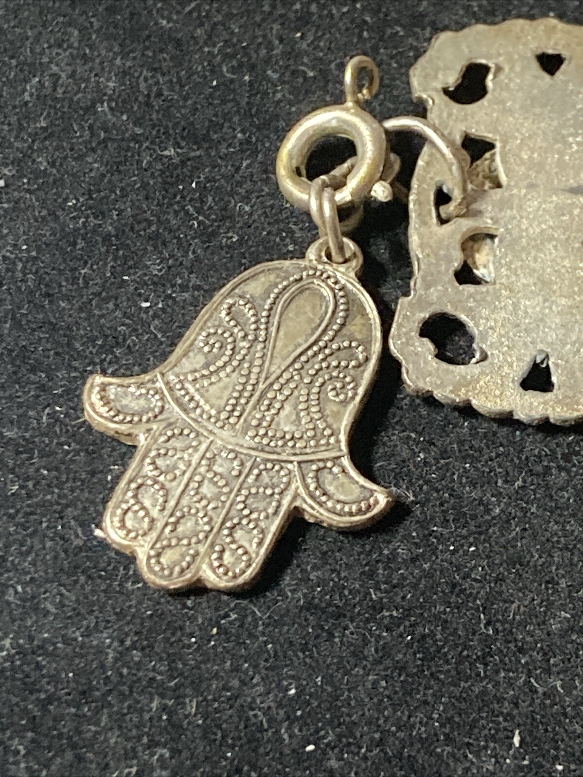 Signed SOUVENIR DE MAROC Bracelet Morocco Camels Sword Hand filigree 7.25″ wrist