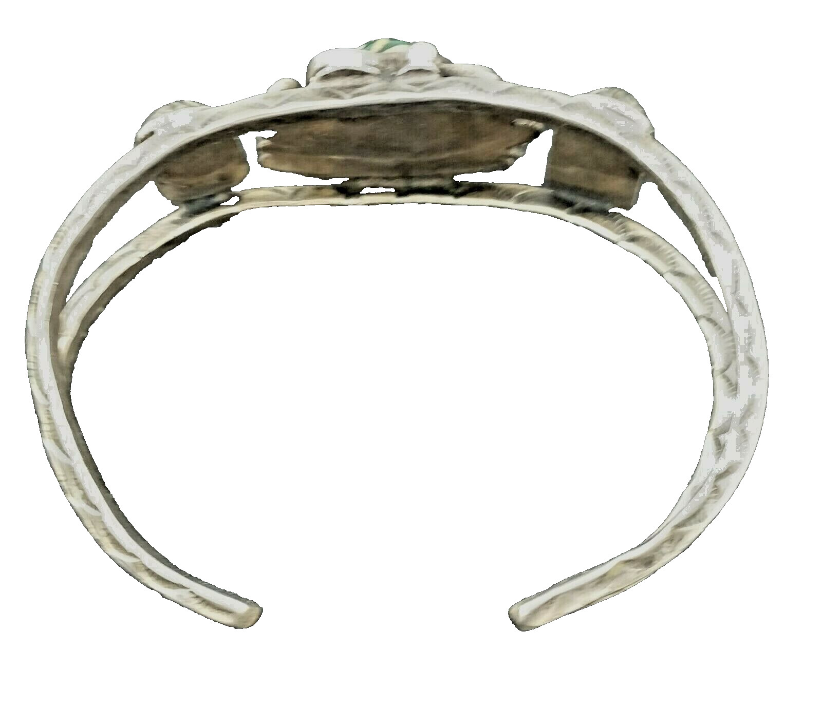 Vtg Damele Turquoise Sterling Silver Cuff Concho Bracelet Circa 1920s Sand Cast