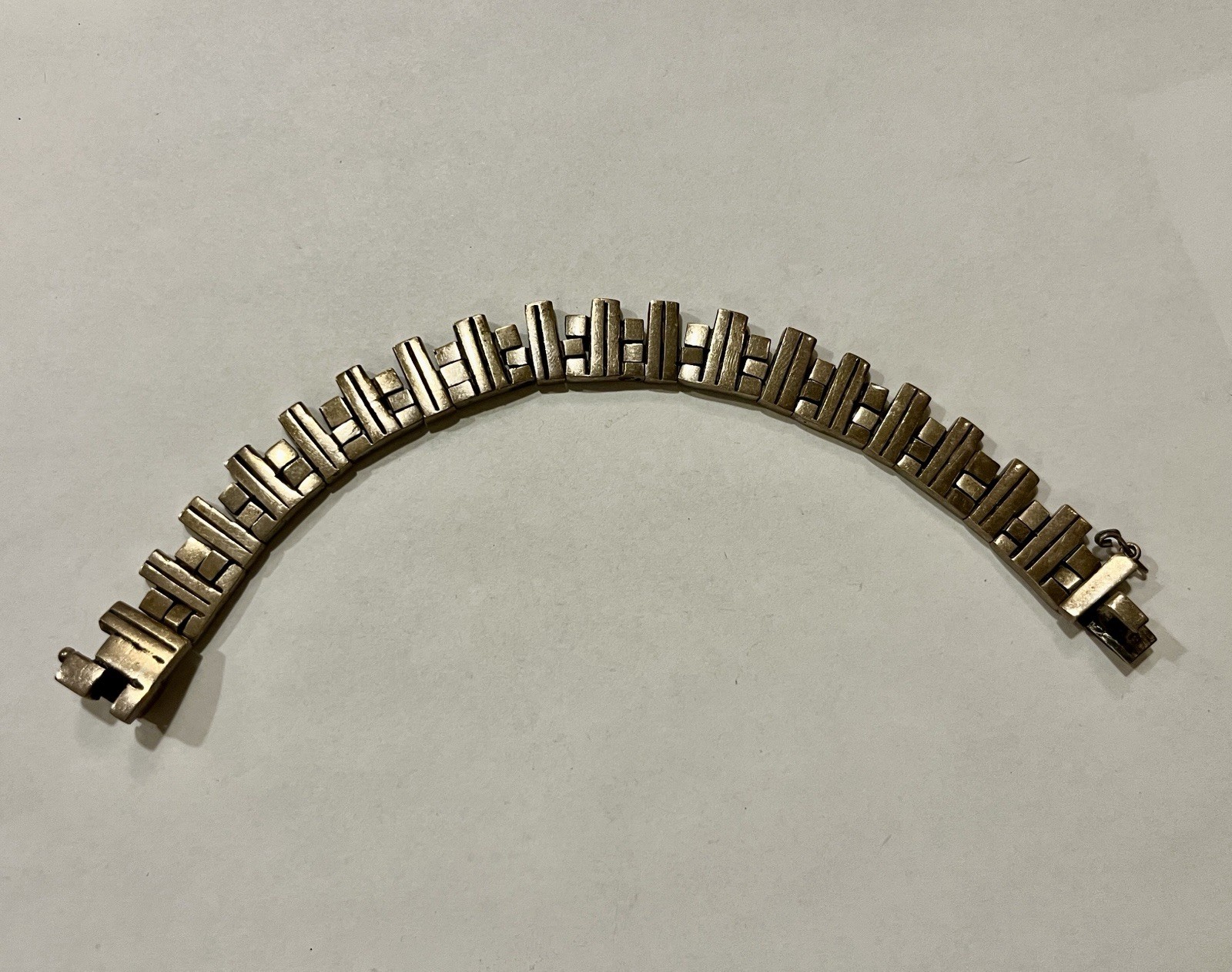 Vintage Sterling Silver Handmade Bracelet Made In Mexico 76 Grams