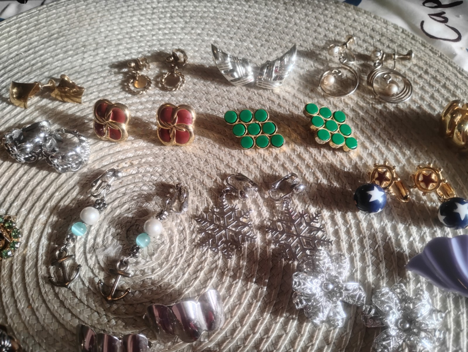 32 Pairs Of Vintage Clip On Earrings