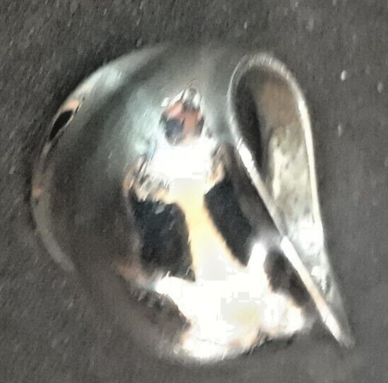 Ham Thai Signed 925 Sterling Silver Vintage Modernist Dome Ring Size 17.5mm