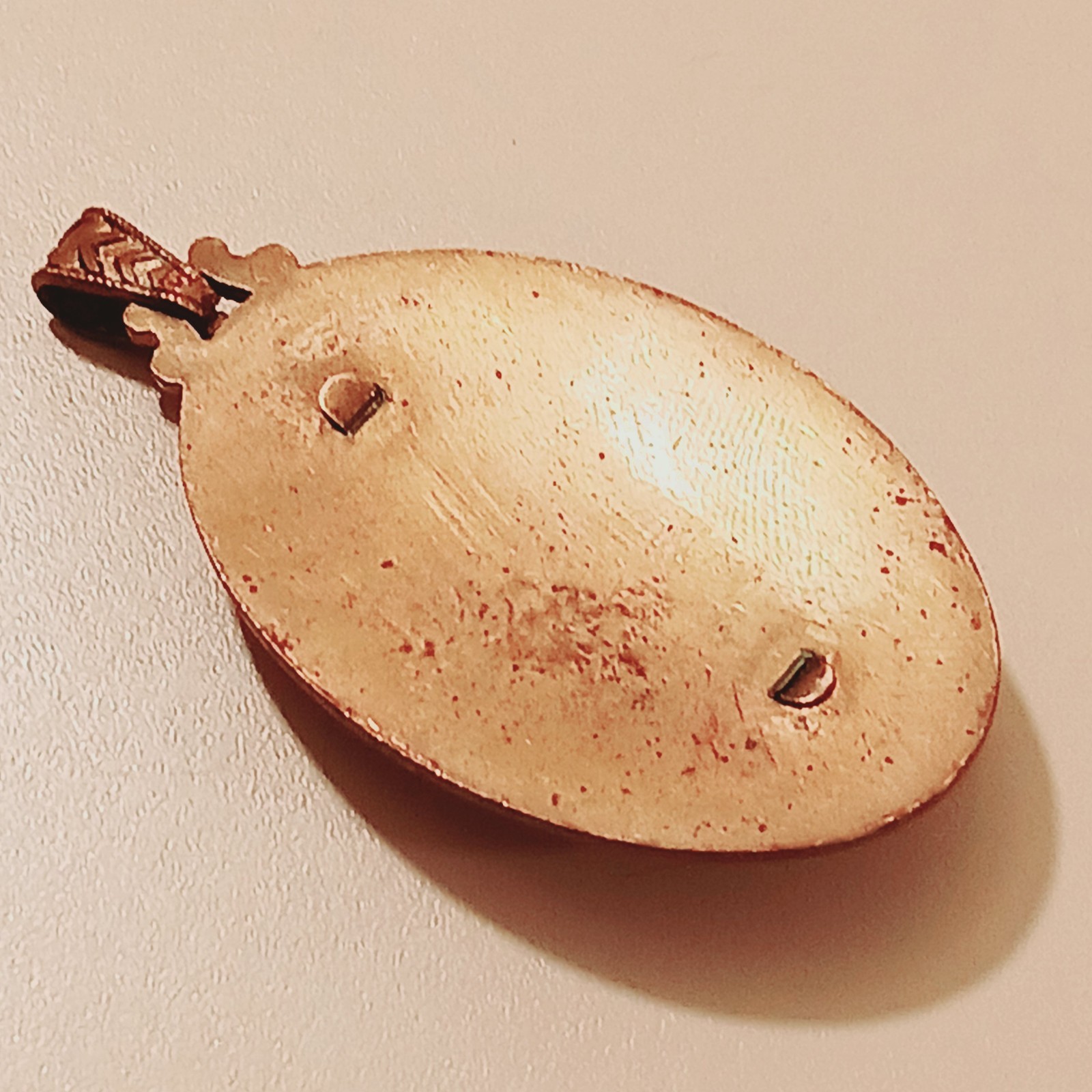 Antique Victorian Portrait Pendant Oval Gold Tone Jewelry Child Fine Art Estate