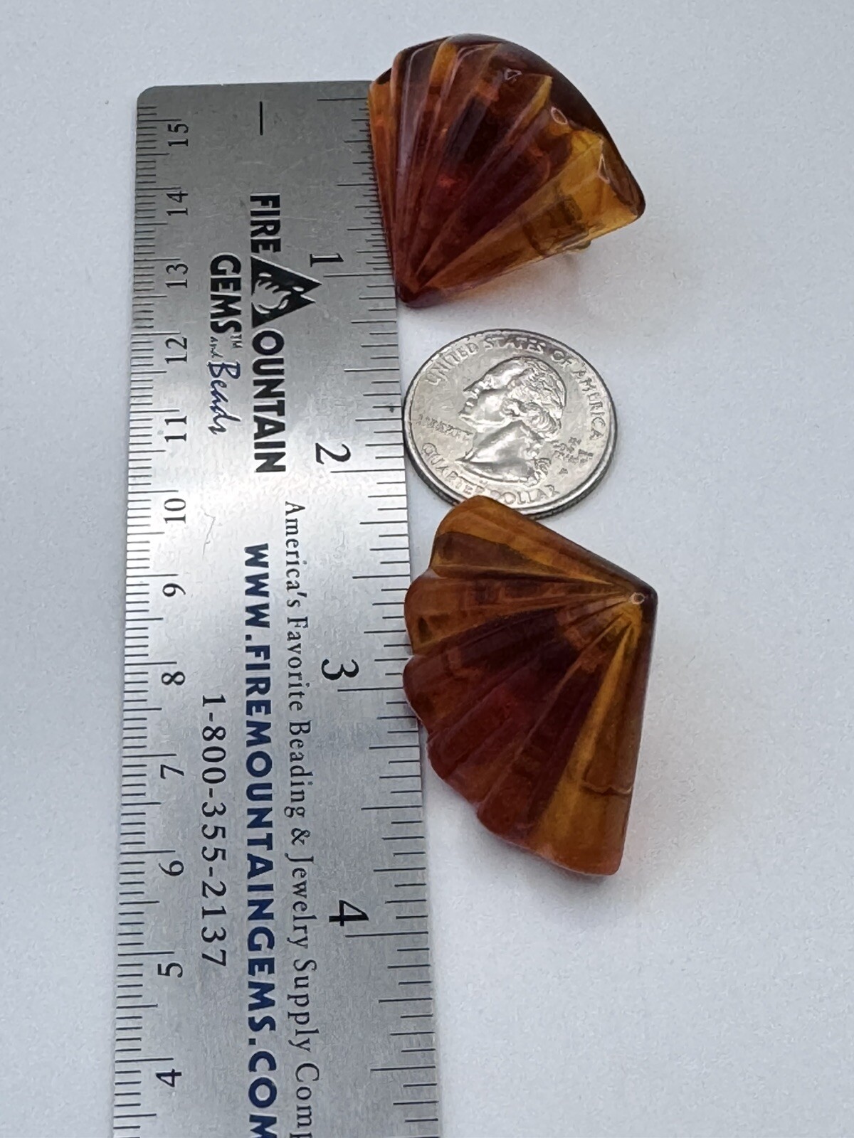 Napier Lucite Fan Shaped Tension Whit Gold Tone Screw Back Earrings Vintage