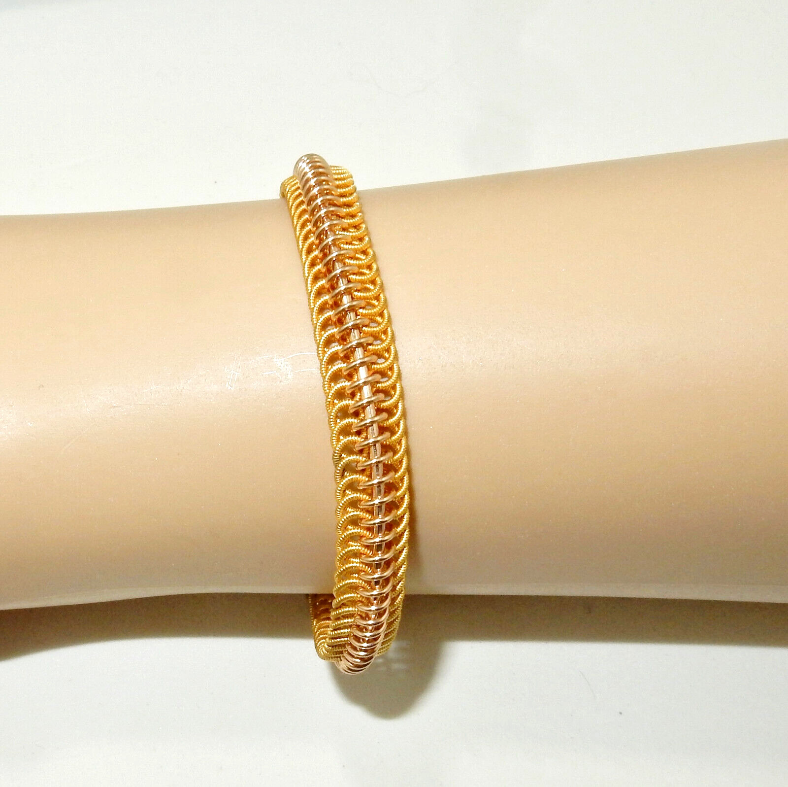 Vintage 9K Gold Filled Bracelet Expanding Bendable 10 grams CHILD SIZE/PETITE
