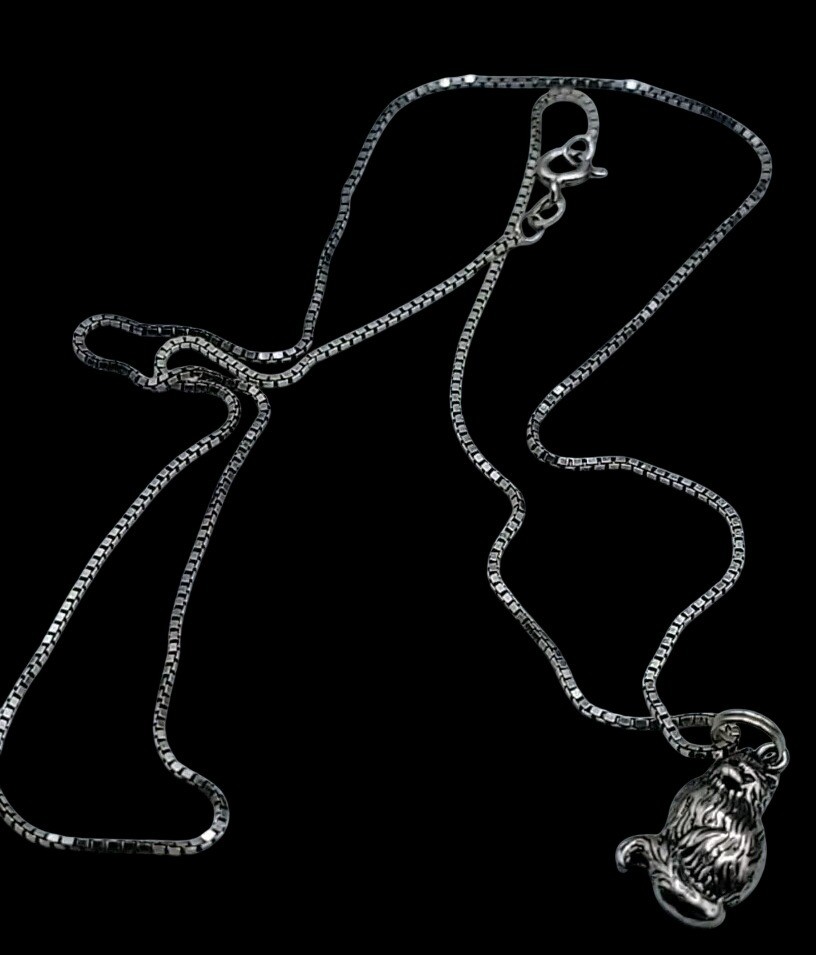 Cat Jewerly Lot 4 Kitty Pins Brooches Bracelet Sterling Silver Necklace
