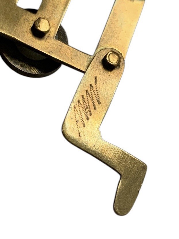 Vintage Thomas Mann Steampunk Modernist Industrial Brooch Pin House Person Robot