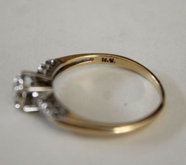 1.24CT Lab Created Diamond Vintage Style Round Wedding Ring 14K Two-Tone Gold FN