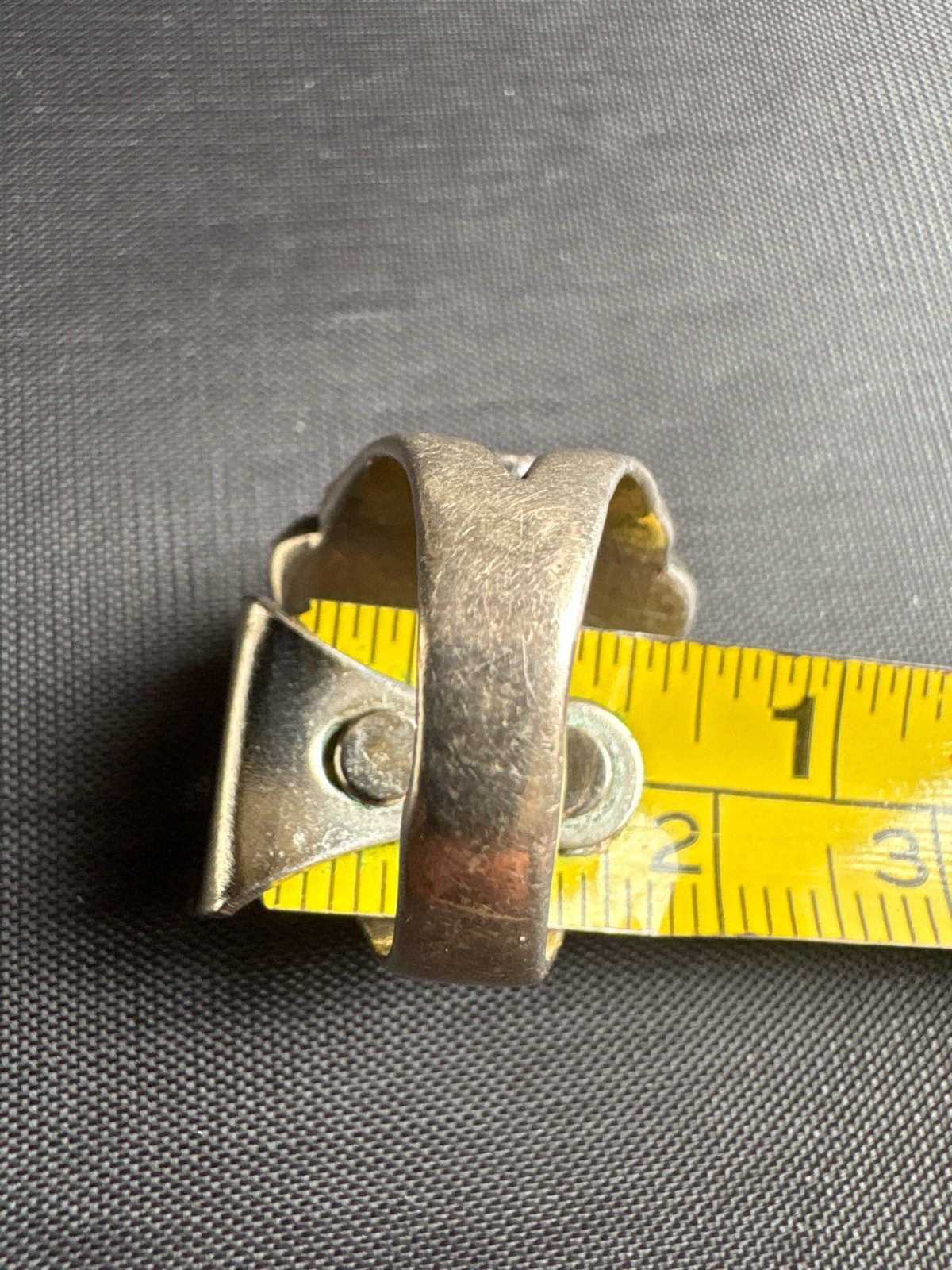 Vintage Silver Native American Turquoise & Coral Chip Inlay Ring Size 6.5 US