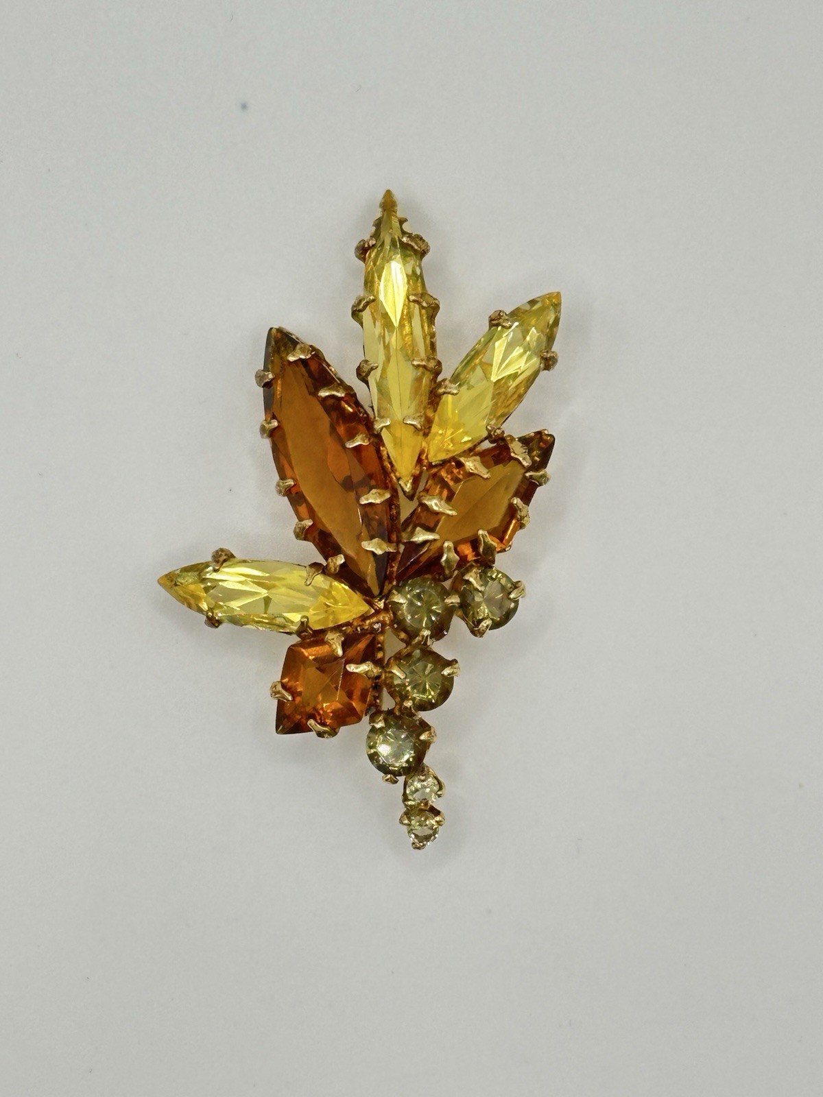 Vintage Kendra Scott Design Brooch. Signed. Topaz Fall Colors