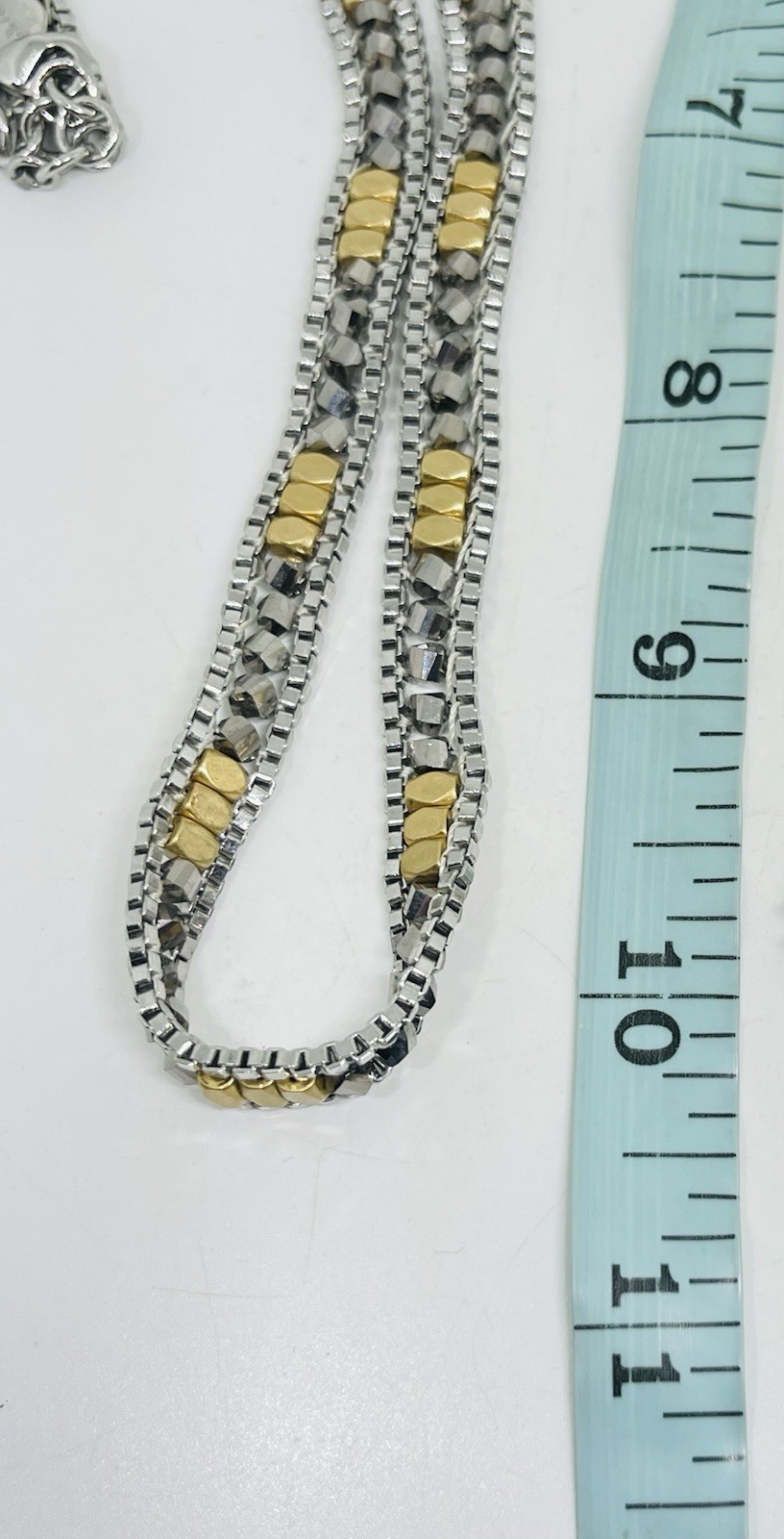 Stella & Dot Wrap Bracelet Or Necklace Dark Metal Grunge Glam Wrap Chain Luna