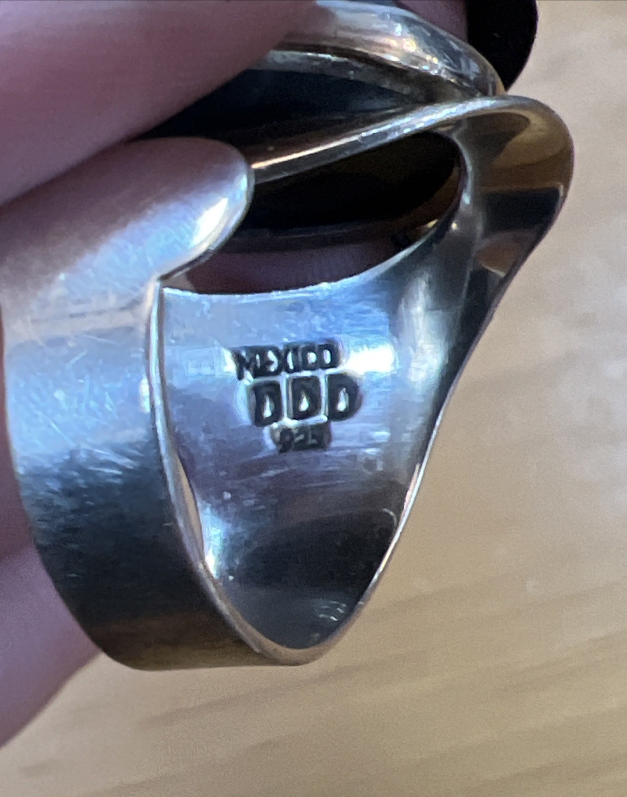 Mexican Designer Dominique Dinouart Sterling Silver Adjustable Ring DDD Signed