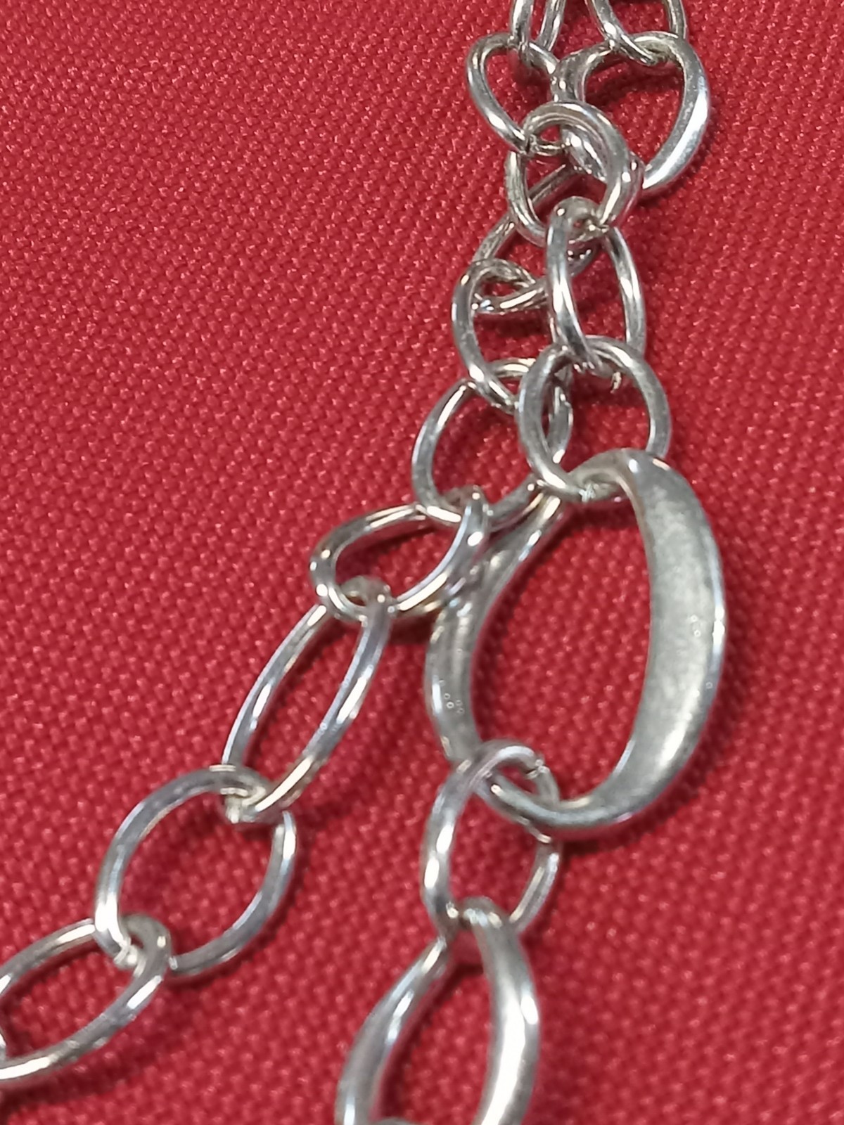 Vintage Silver Toned Double Strand Chain 18″ Necklace