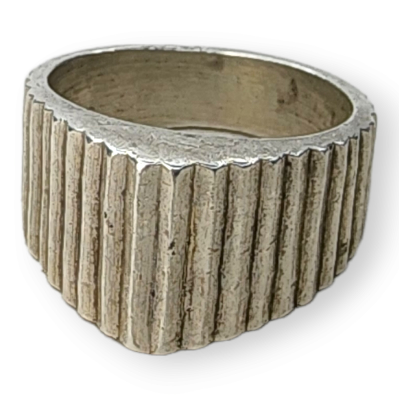 Vintage Sterling Silver 925 Chunky Stair Step Ring Size 8.25