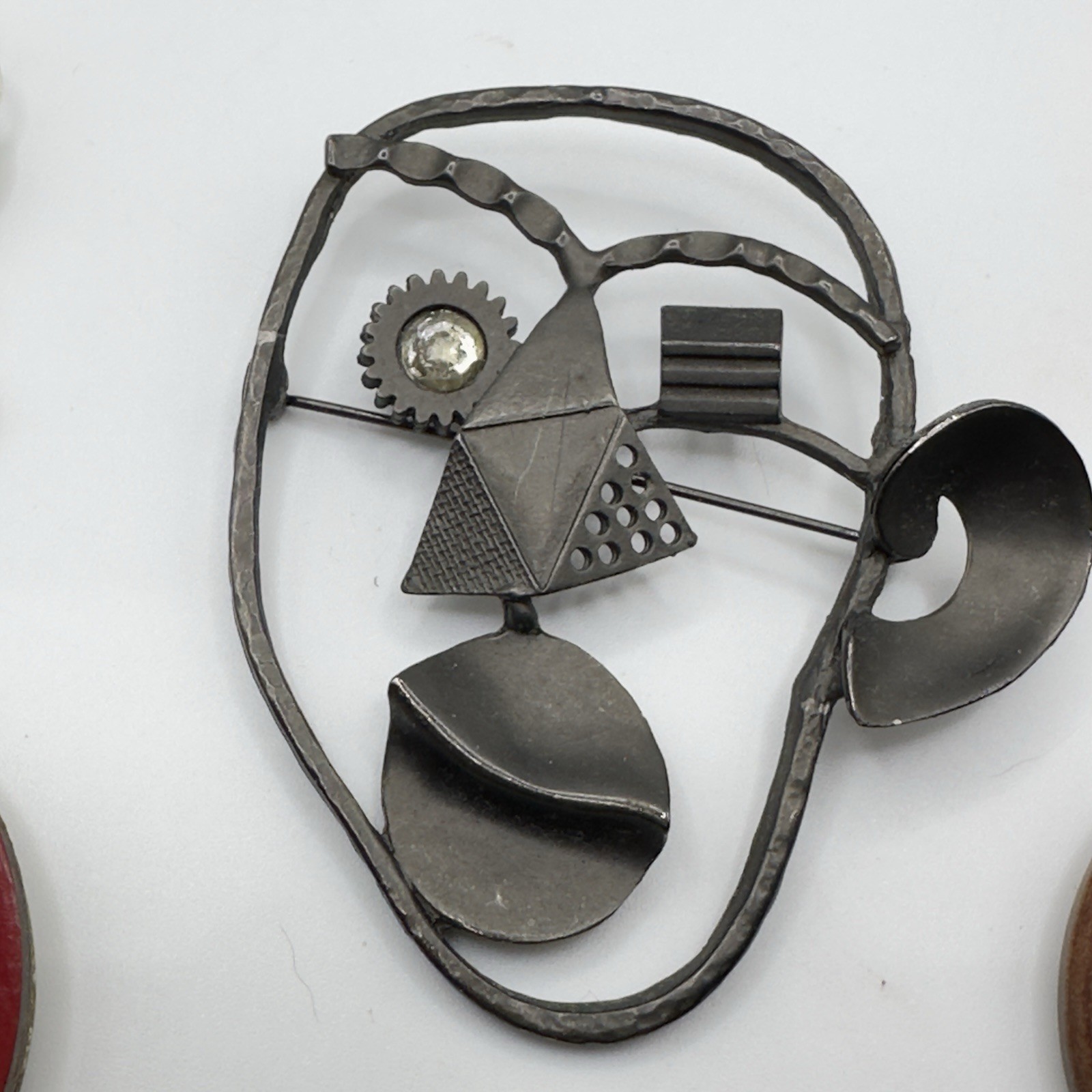 Abstract Modernist Brooch Pins Lot of 9 Vintage 60’s-80’s Silver Tone Geometric