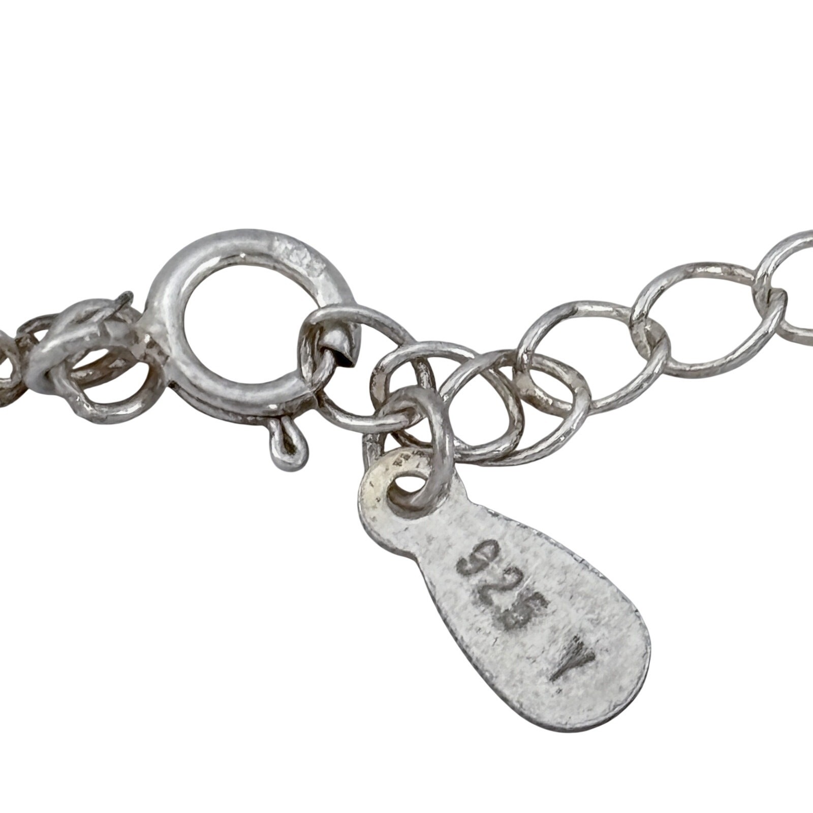 Vintage Sterling Silver 925 Infinity Cross Necklace 16.5″-18.5″