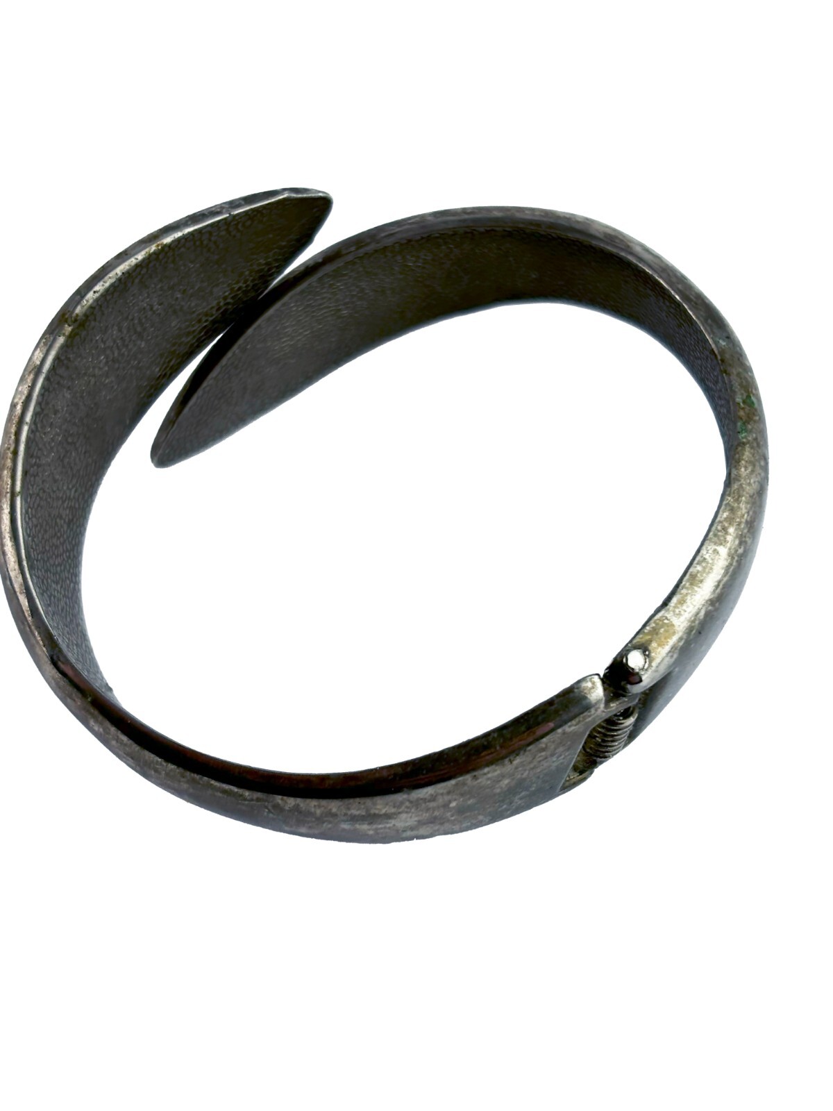 Vintage Silver Tone Wrap Around Spring Tension Bracelet