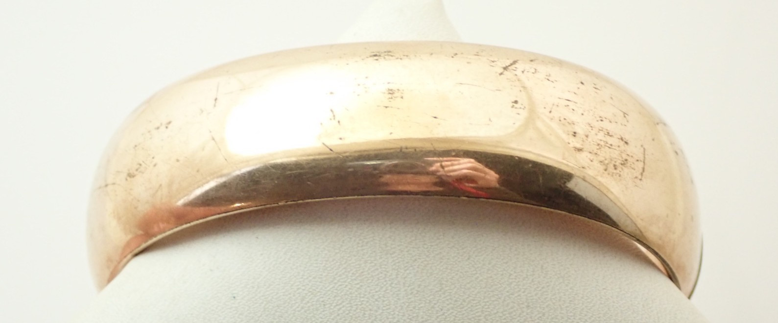 Antique Victorian Signed JMF Co Gold Filled Estate 3/4″ Bangle Bracelet 40 grams