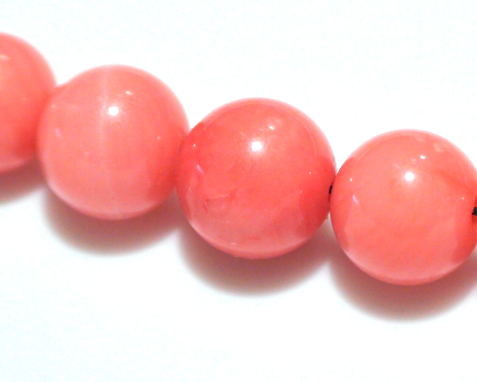 VINTAGE! 213.25ct 100% NATURAL PINK SALMON JAPANESE MOMO CORAL 925 SILVER CLASP