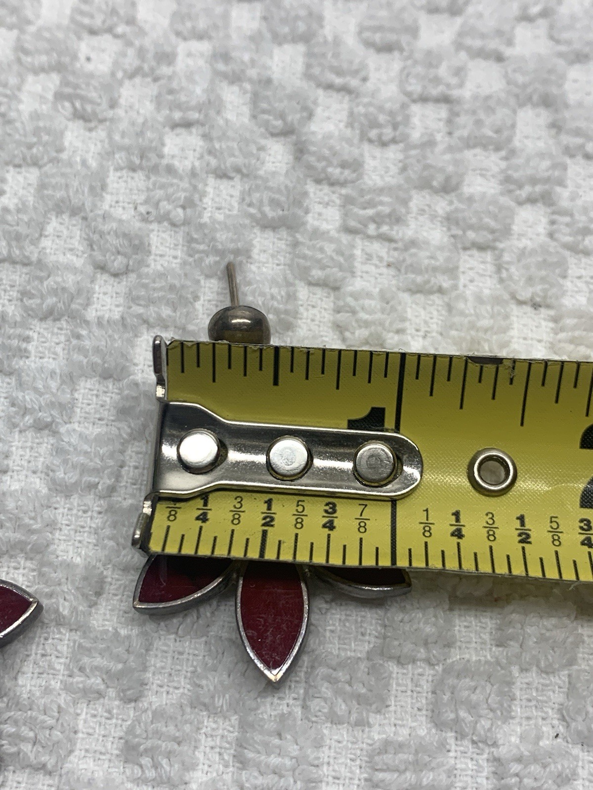 Bracelet & Pierced Earrings matching set 950 Silver Jewelry marked 64 grams