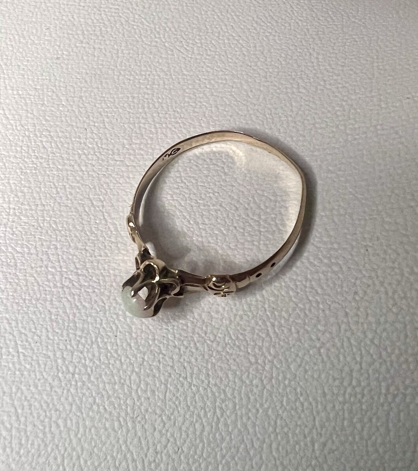 Victorian Antique Opal 10k Yellow Gold Ring Size 7.25 Reduced! Intricate Belt