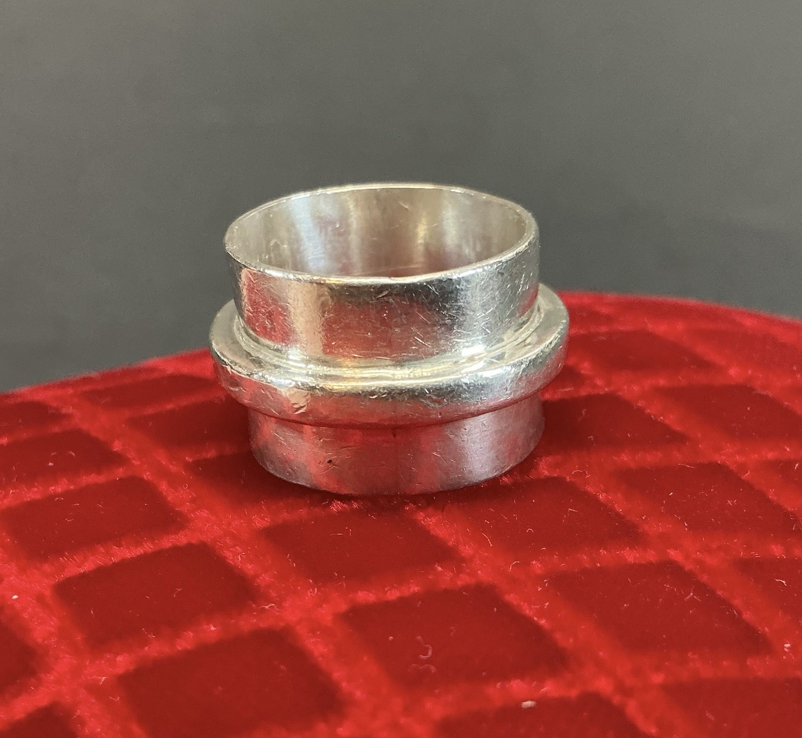 Size 6 ** 1/2 Inch WIDE BAND Sterling Silver Vintage Mexico 925 Ring