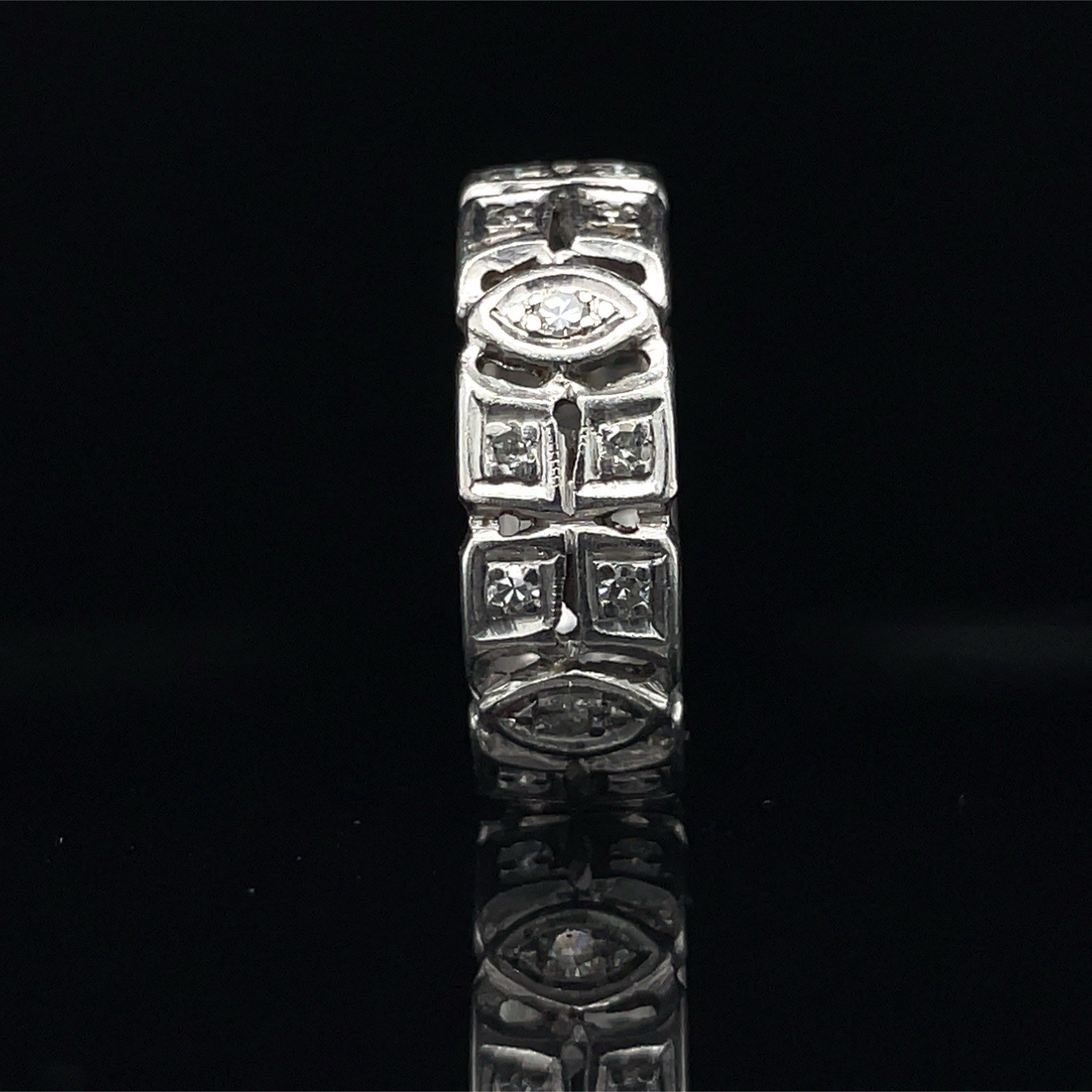 Art Deco 0.35 Carat Platinum Diamond Eternity Band