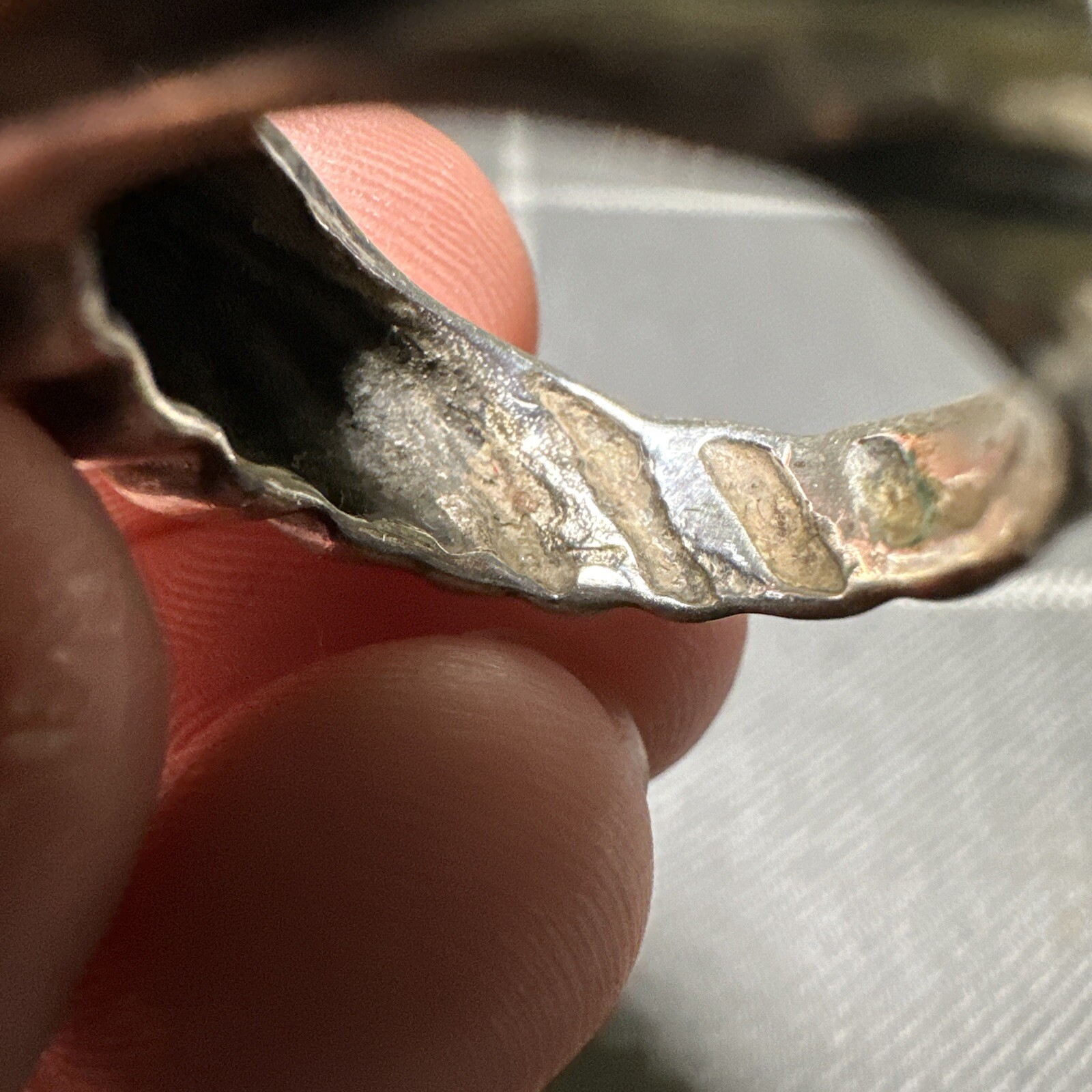 Vintage Dian Malouf Sterling Silver 14k Turquoise Statement Ring Size 8.25
