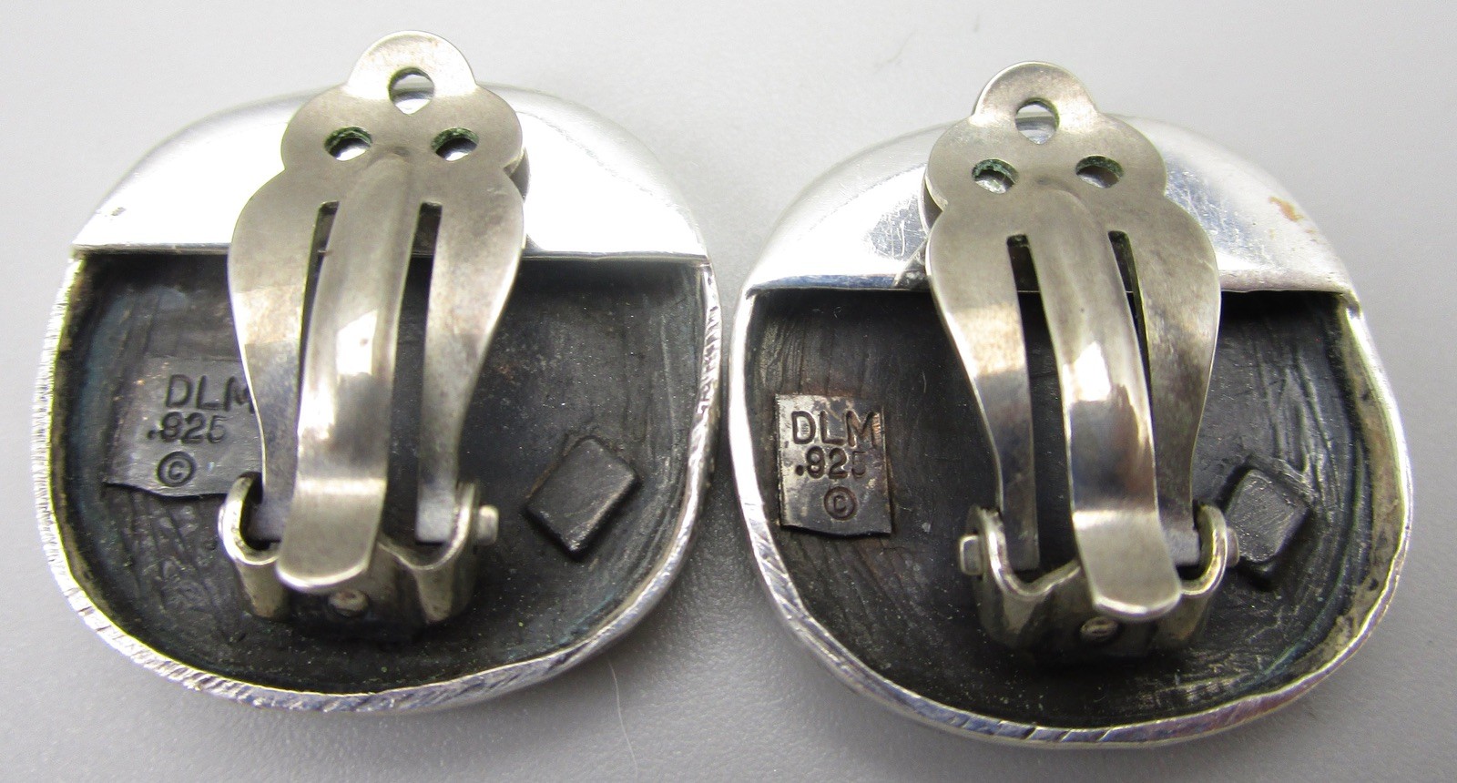 DIAN MALOUF STERLING FACE EARRINGS