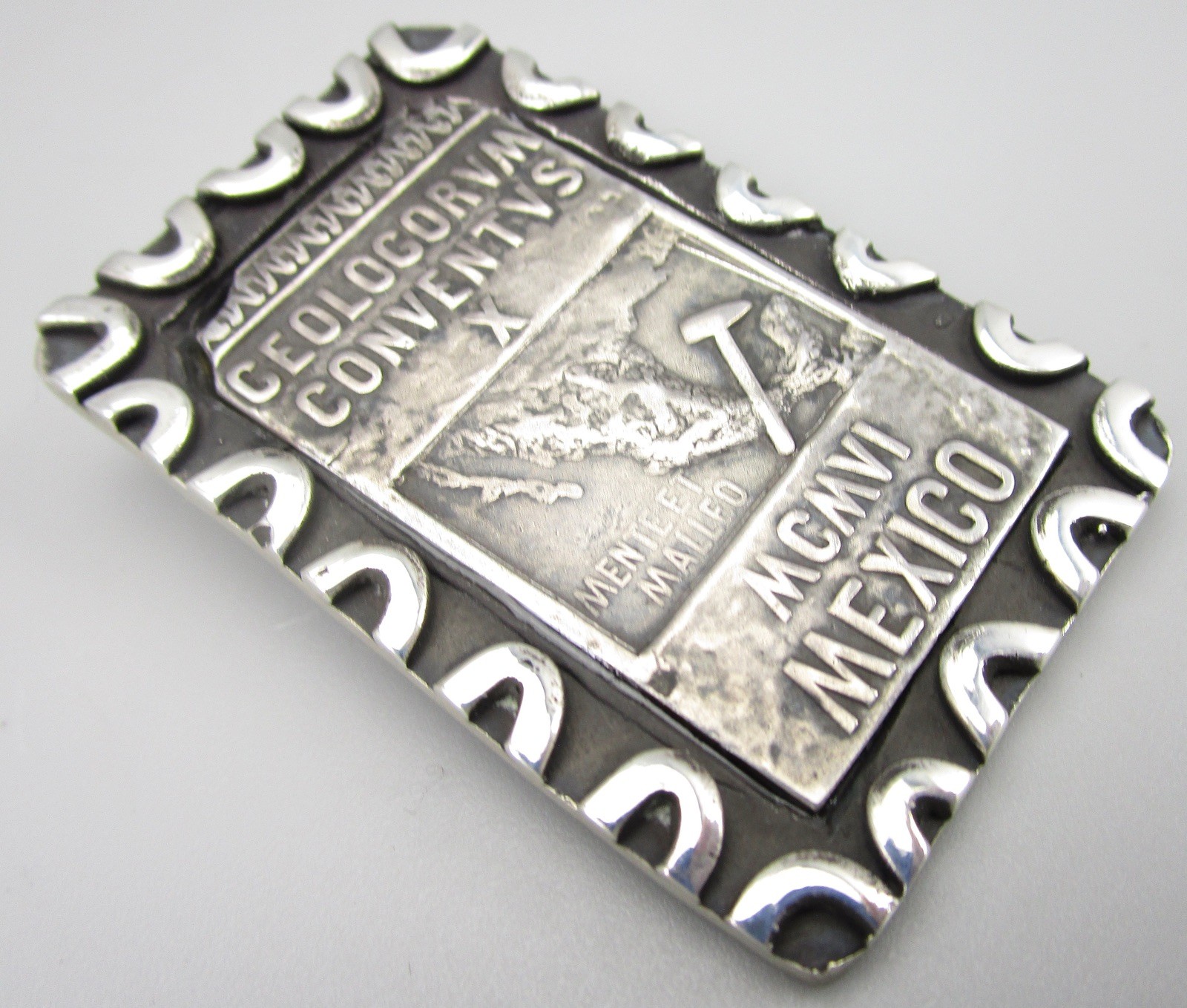 RARE OOAK DIAN MALOUF STERLING SILVER COMMEMORATIVE MEXICO PENDANT ENHANCER 43G