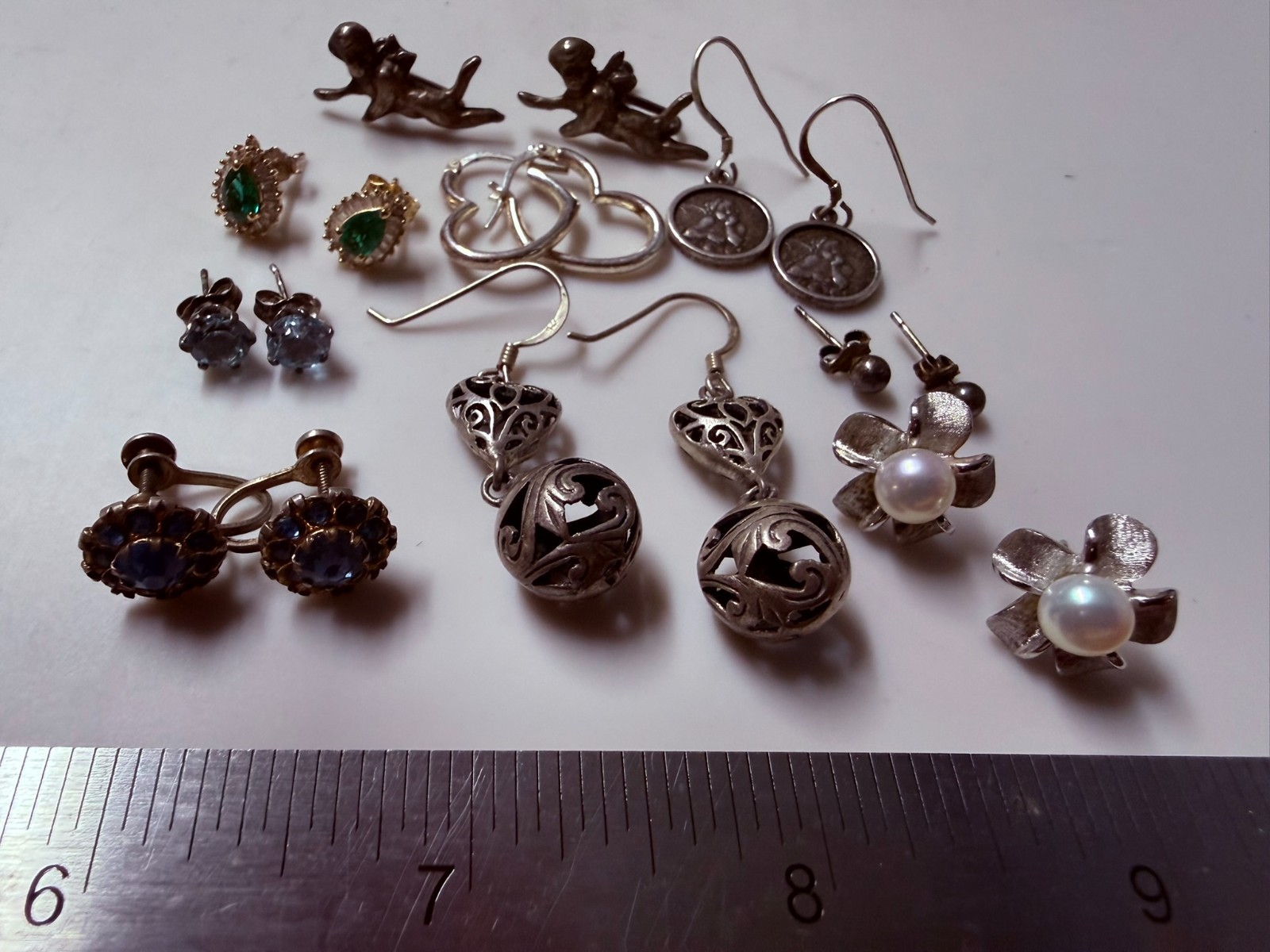 Collection Lot Amazing Vintage and Modern Sterling Silver Earrings #Decor – W3