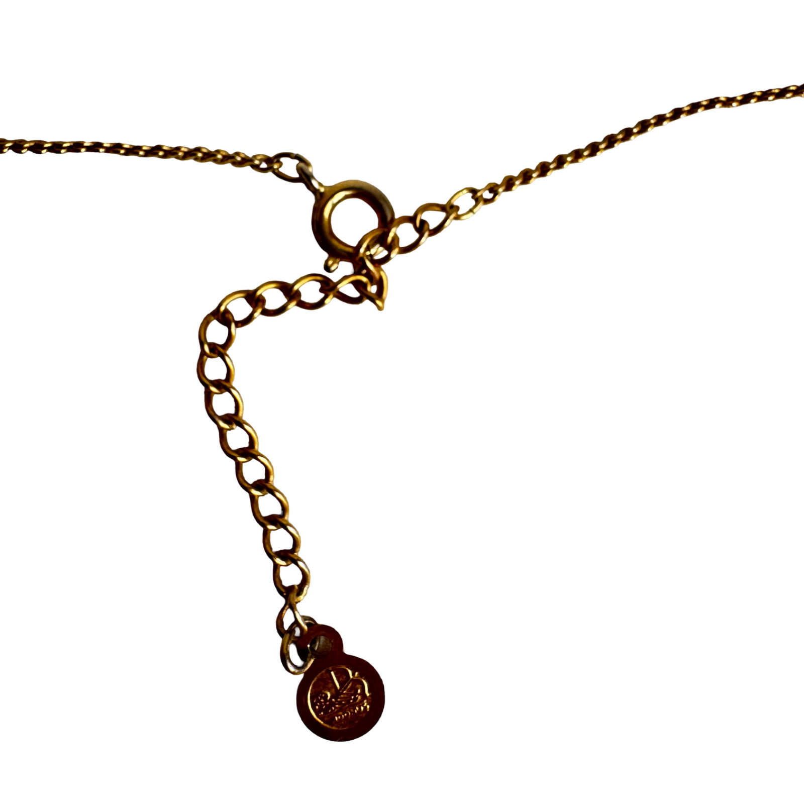 K18GF Black Pendant Necklace Gold Filled ADONDI Vintage Modernist Outfit Wear