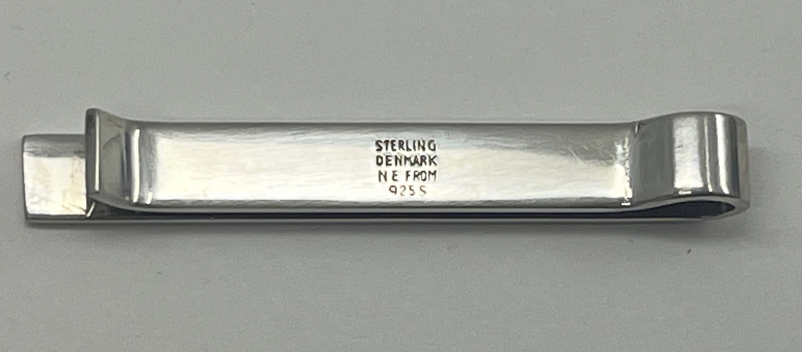 Vintage Danish Artisan Neils Erik From Sterling Silver Money Clip / Tie Clip