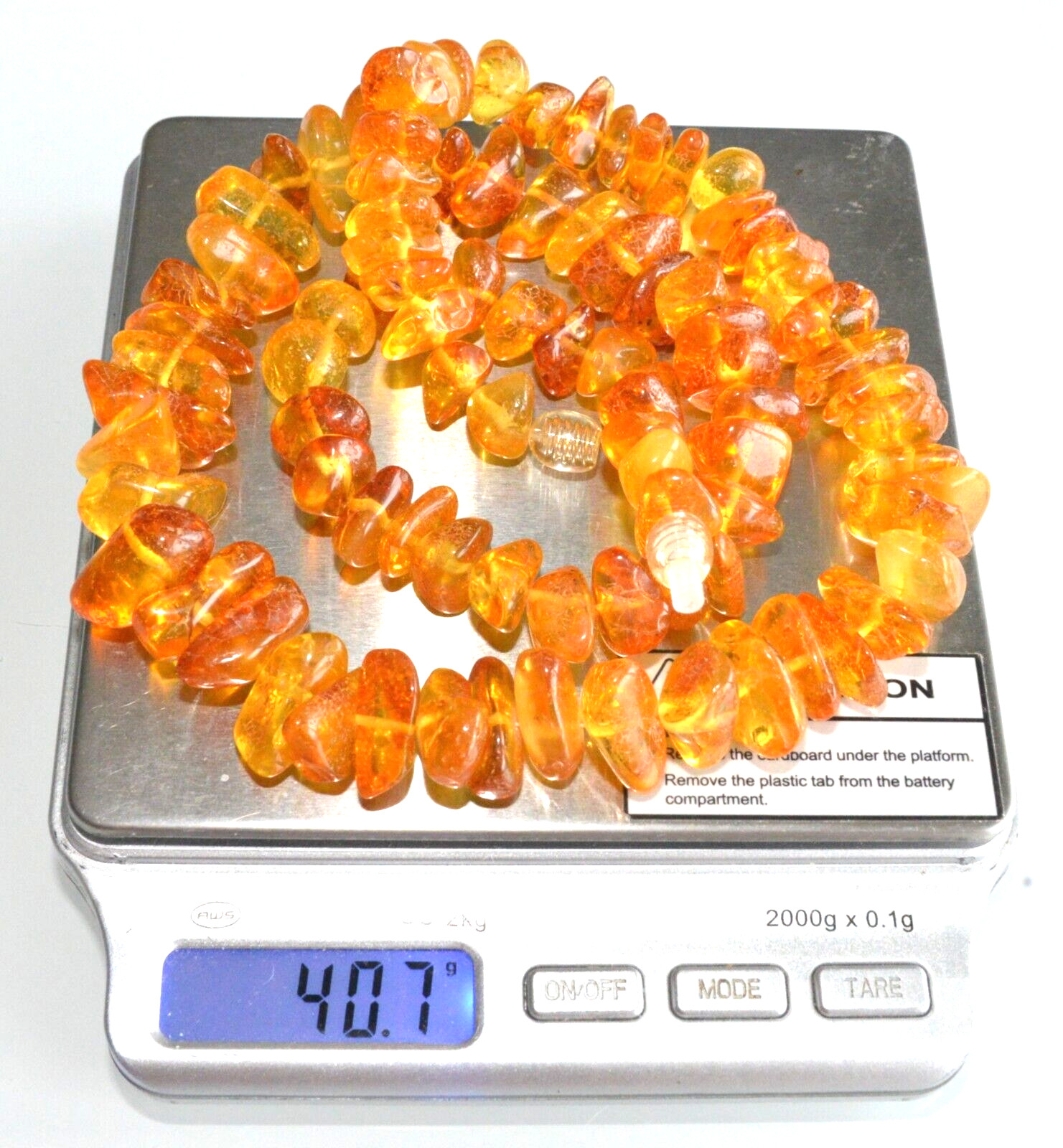 40gr RUSSIAN SOVIET BALTIC AMBER BEAD NECKLACE 琥珀 BRACELET STONE PENDANT EARRING