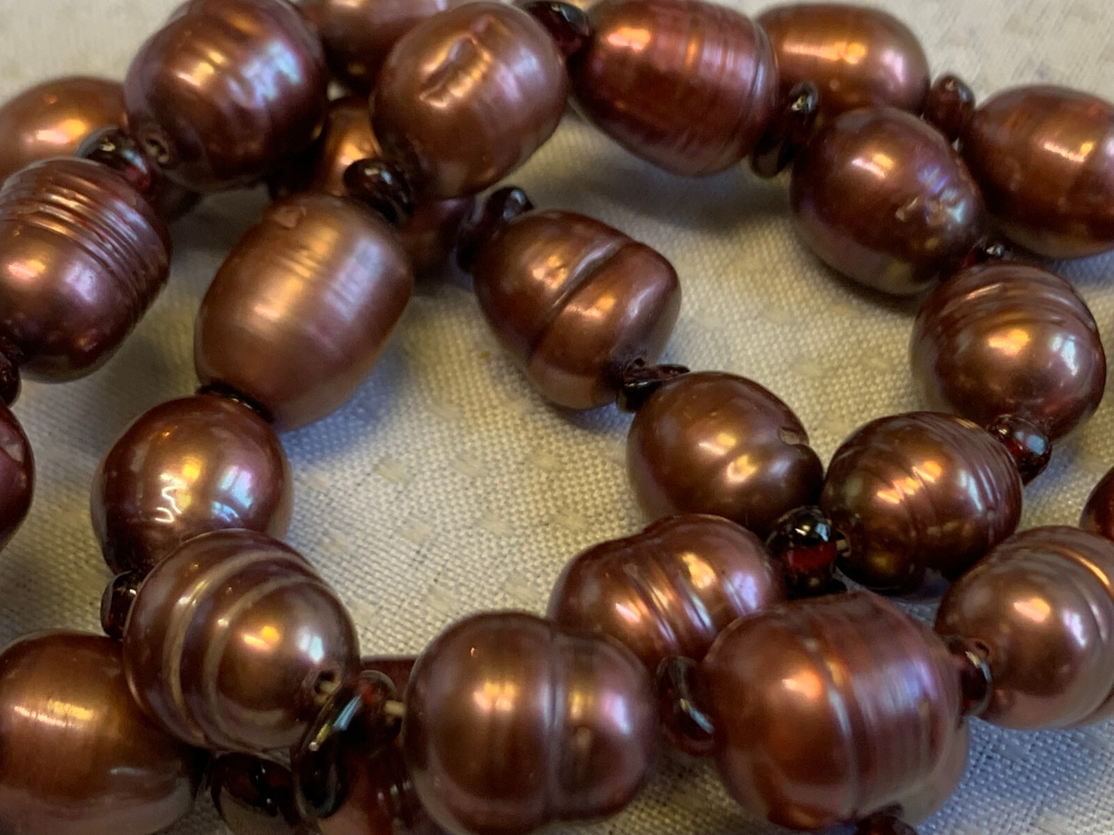 Vtg Pearl Jewelry Lot 19″ Necklace & Bracelets Multicolor AIL Aluma USA Inc