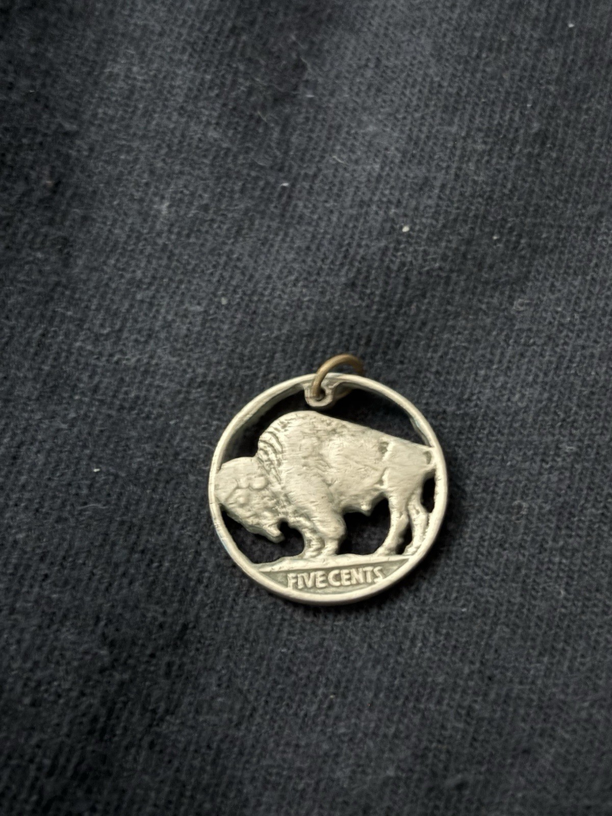 VINTAGE CUT OUT BUFFALO nickel pendant