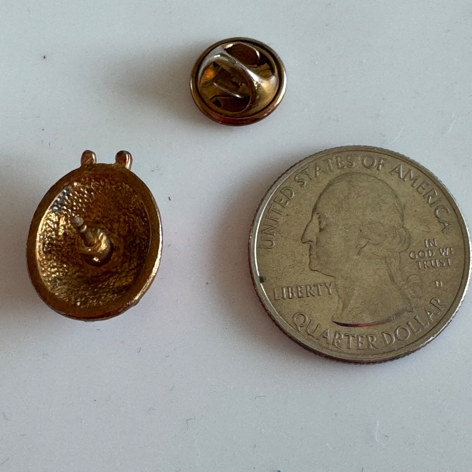 Red Enamel Ladybug Pin – Gold Tone Bug Brooch Insect Jewelry