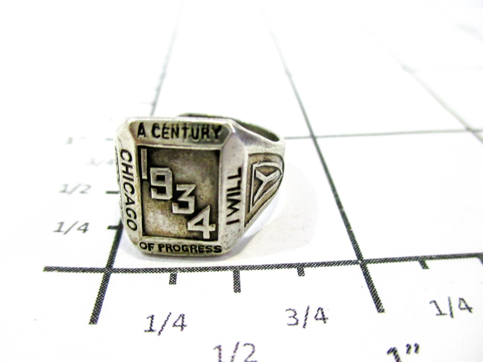 Sterling Silver Ring Chicago World’s Fair Souvenir