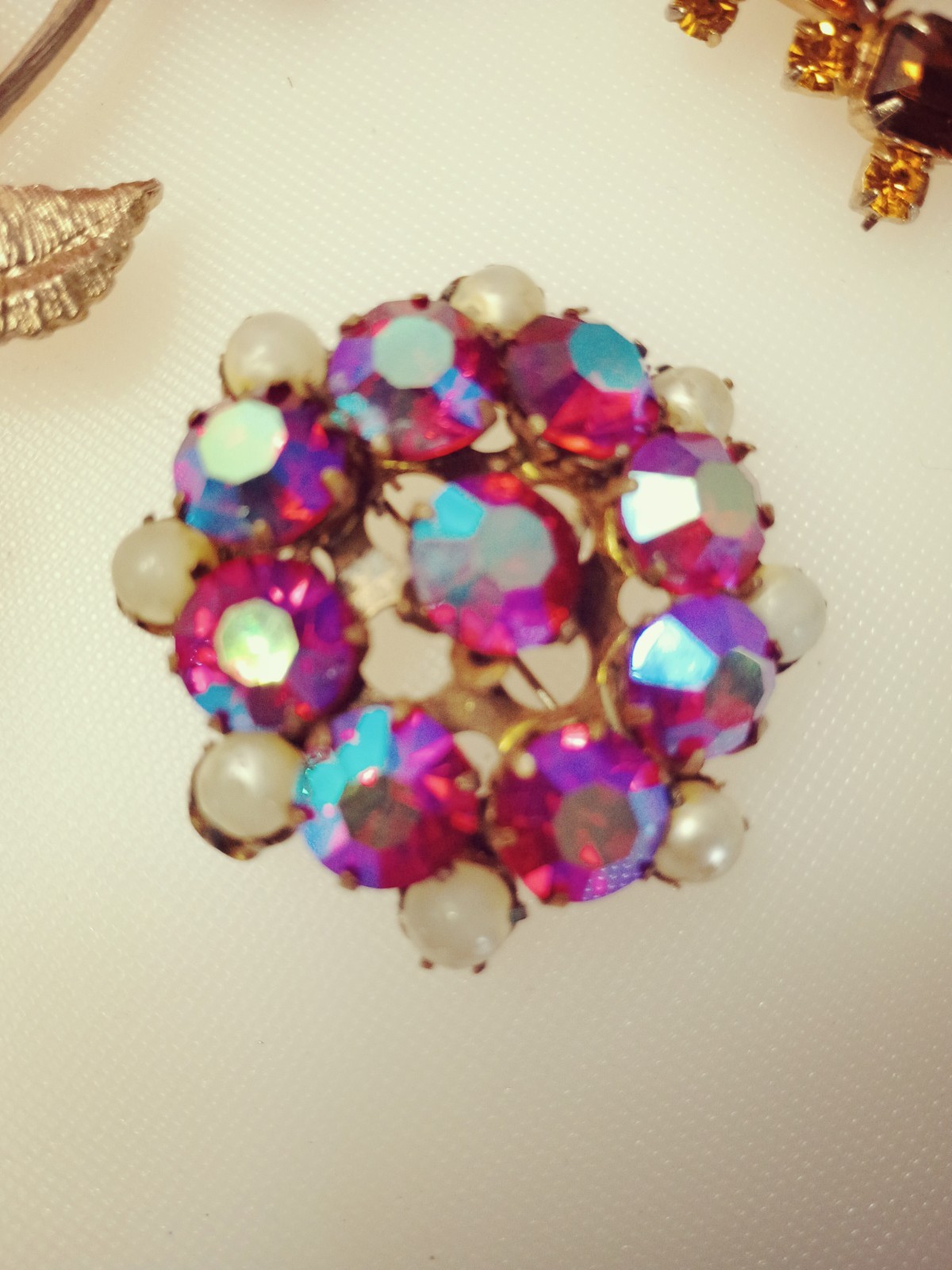 Rhinestone Brooch Vintage Jewelry Lot of 5 Brooches