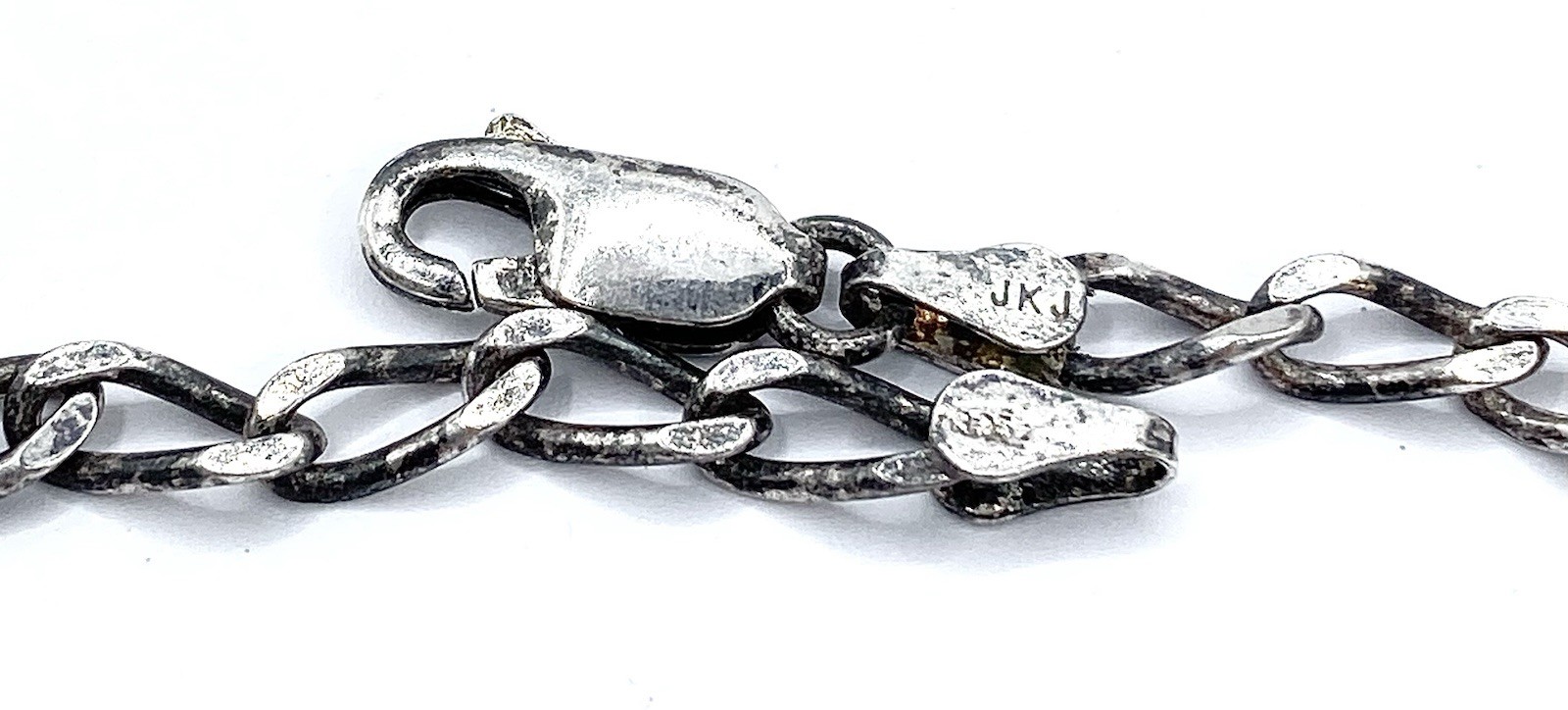 7.25″ Vintage 925 Sterling Silver JKJ Chain Link Starter Charm Bracelet
