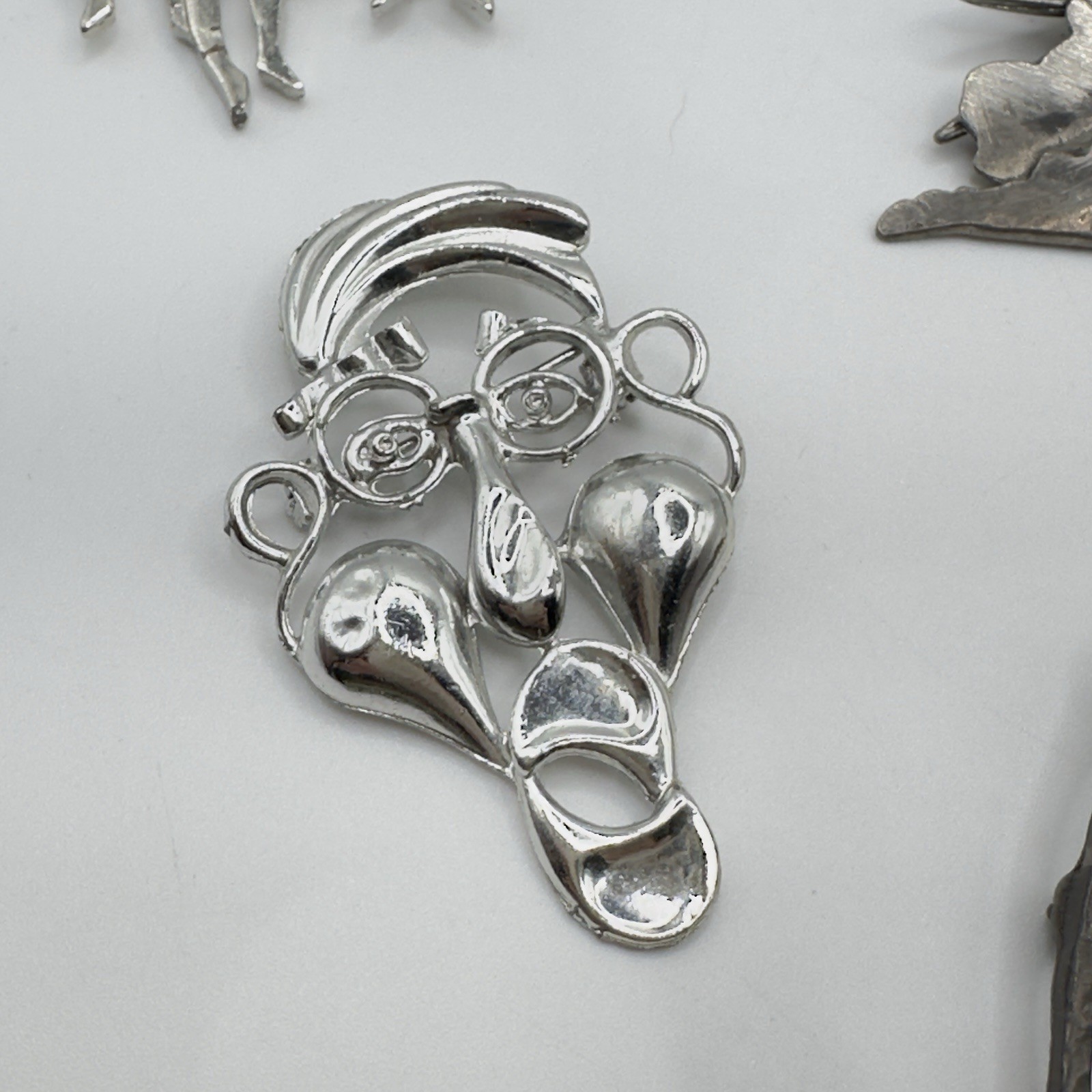 Abstract Modernist Brooch Pins Lot of 9 Vintage 60’s-80’s Silver Tone Geometric