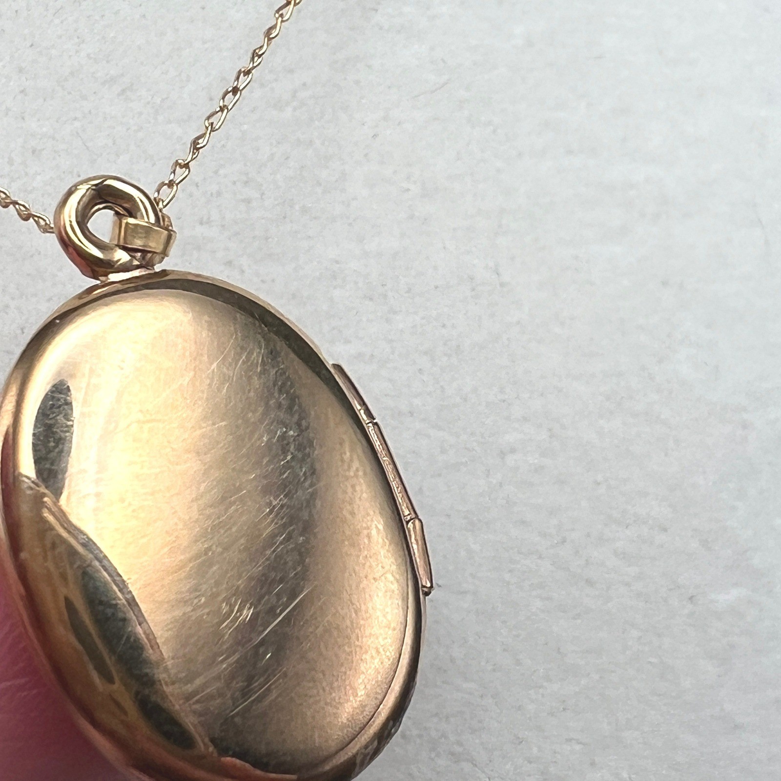 Vintage Gold Filled Locket Necklace Oval Forever In My Heart 14KT 18″