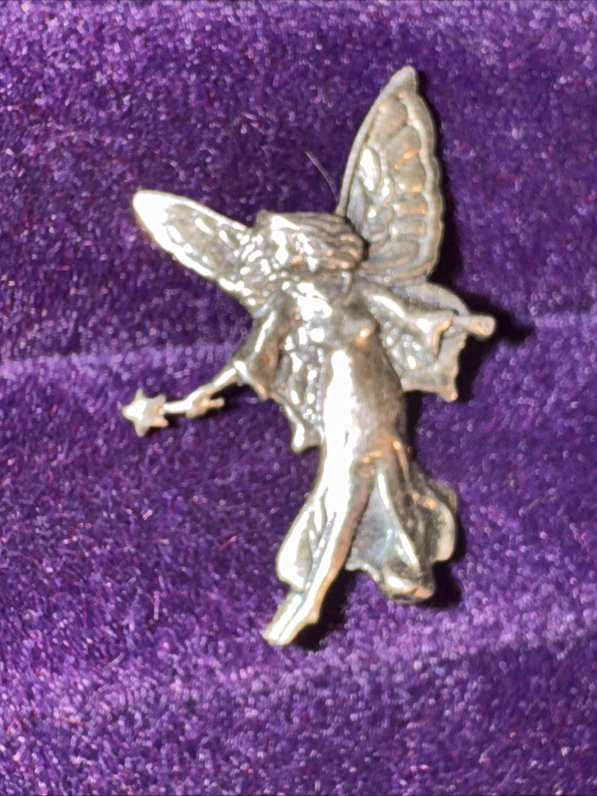 Vintage Sterling Silver Angel Pin Back Signed Jz Jazlaine .925 Designer