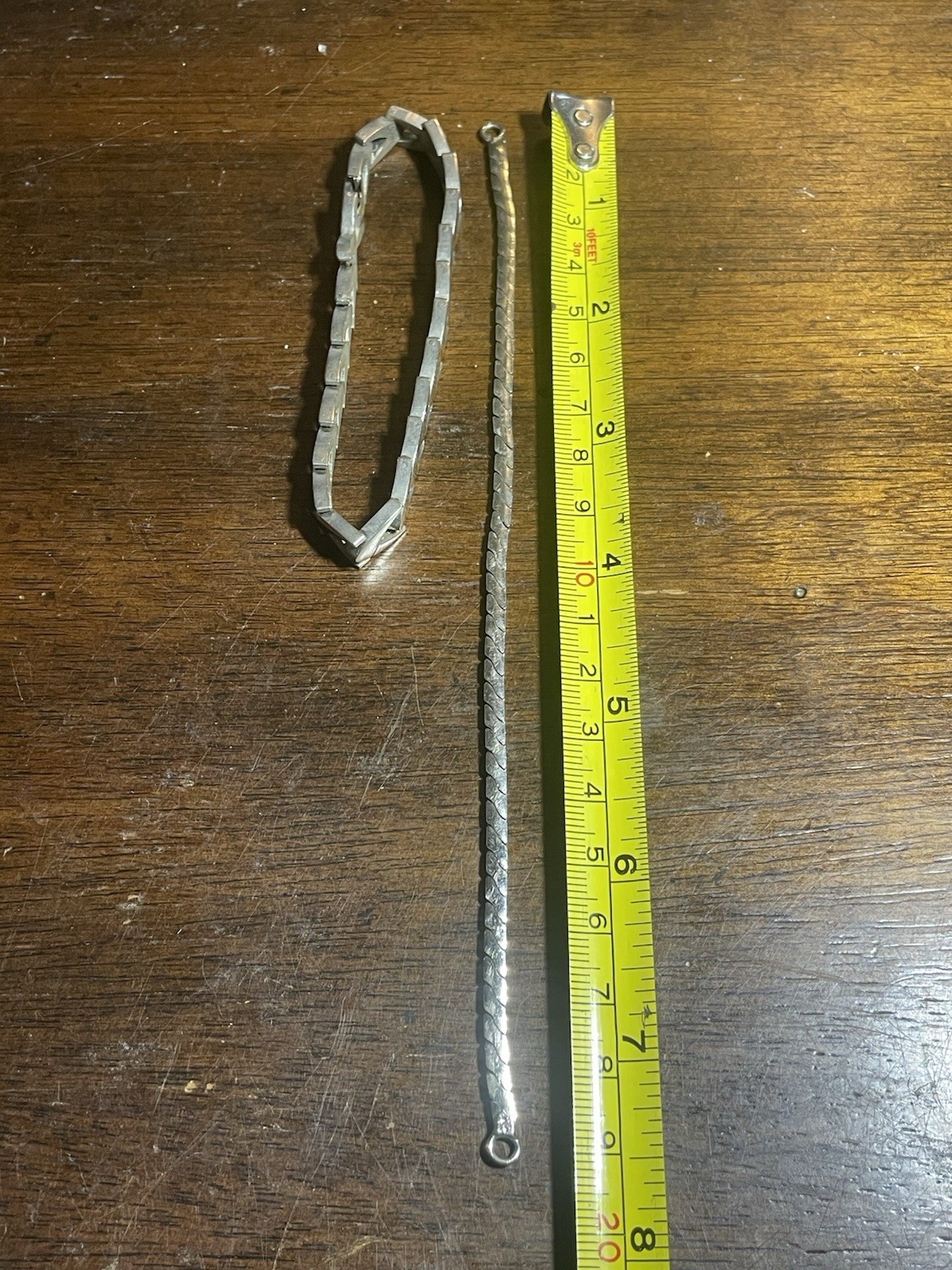 (2) Vintage Steel Bracelets Pair Material Not Sure Bracelet Pair Of Set